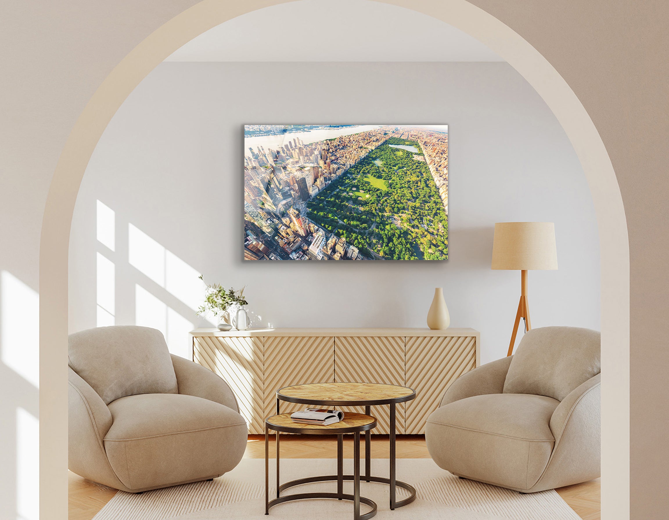 Aerial View of Manhattan | Premium HD Metal Wall Art