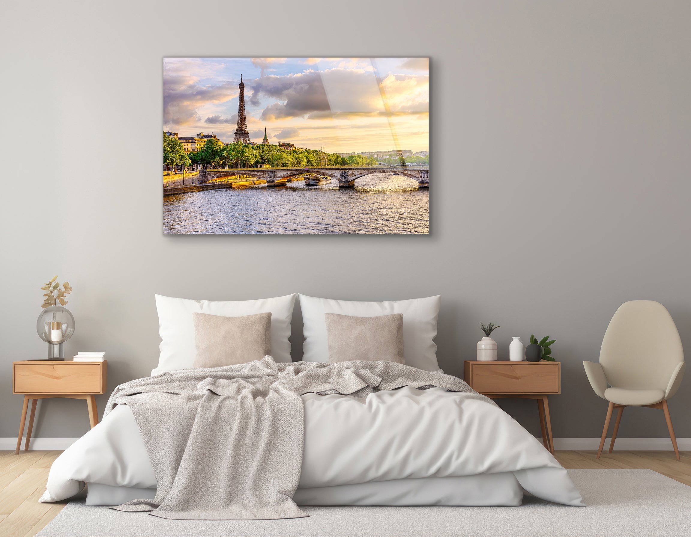 Eiffel Tower at Sunset | Premium HD Metal Wall Art