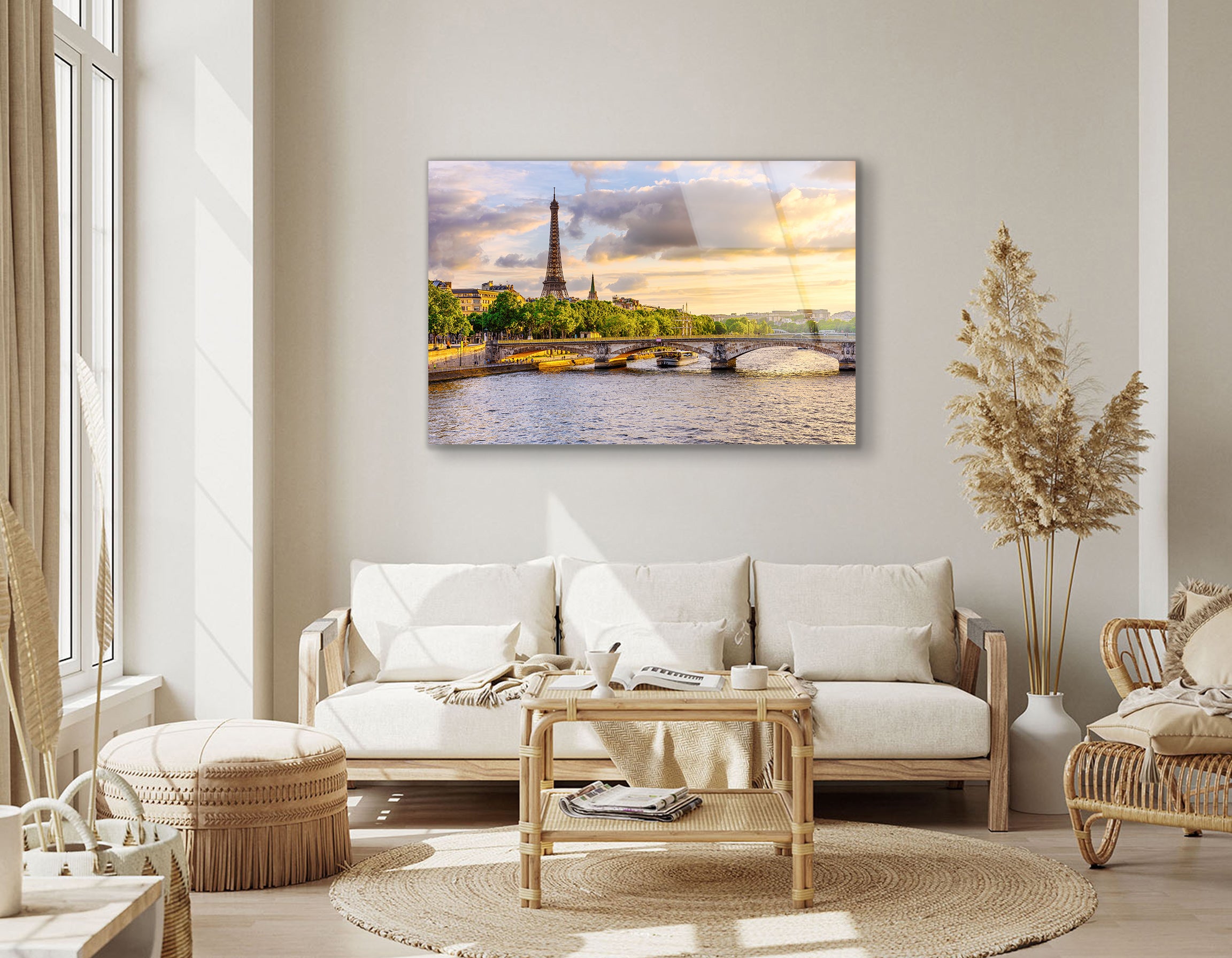 Eiffel Tower at Sunset | Premium HD Metal Wall Art