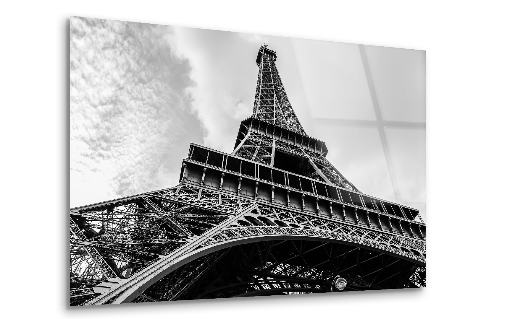 Bottom View of Eiffel Tower | Premium HD Metal Wall Art