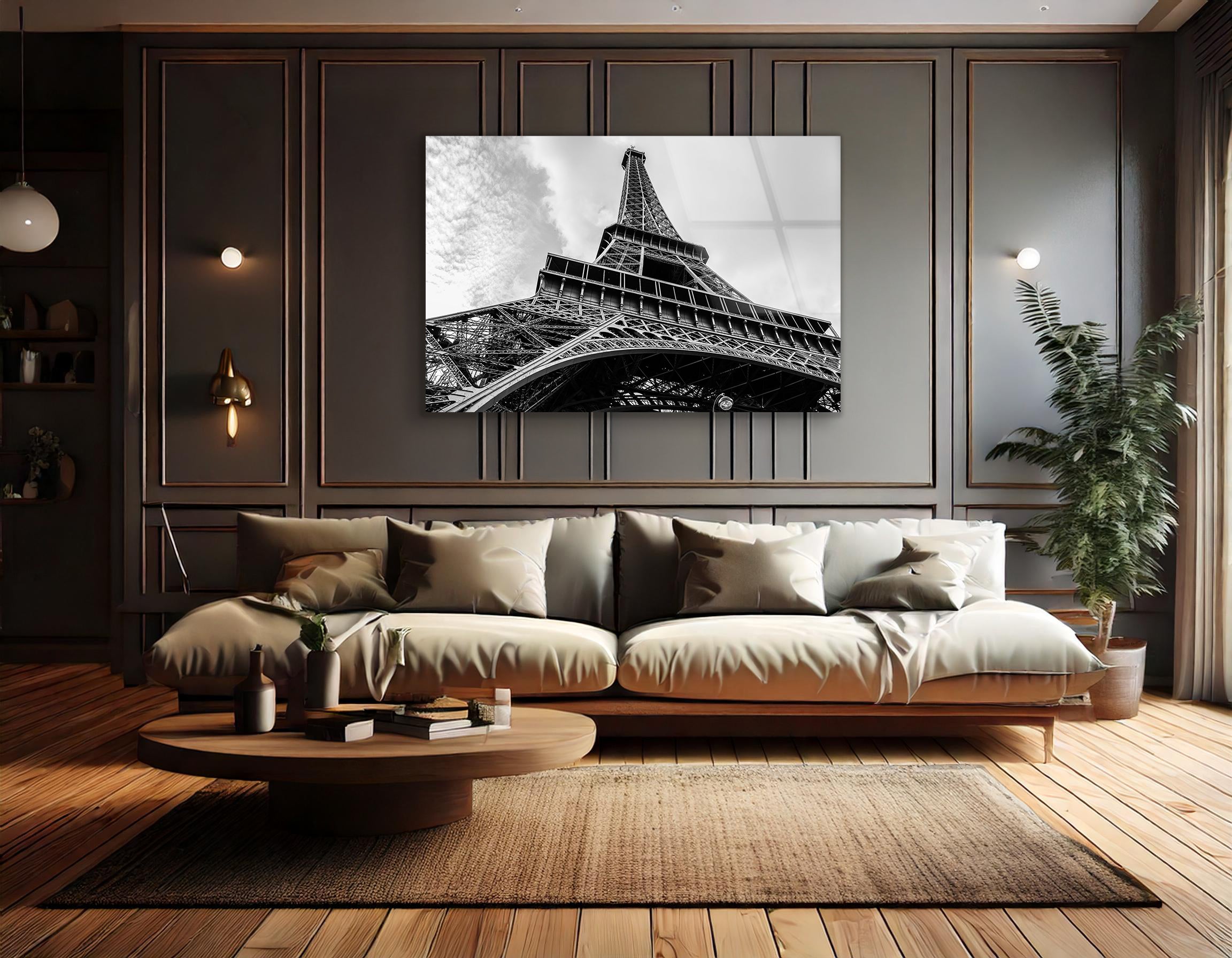 Bottom View of Eiffel Tower | Premium HD Metal Wall Art