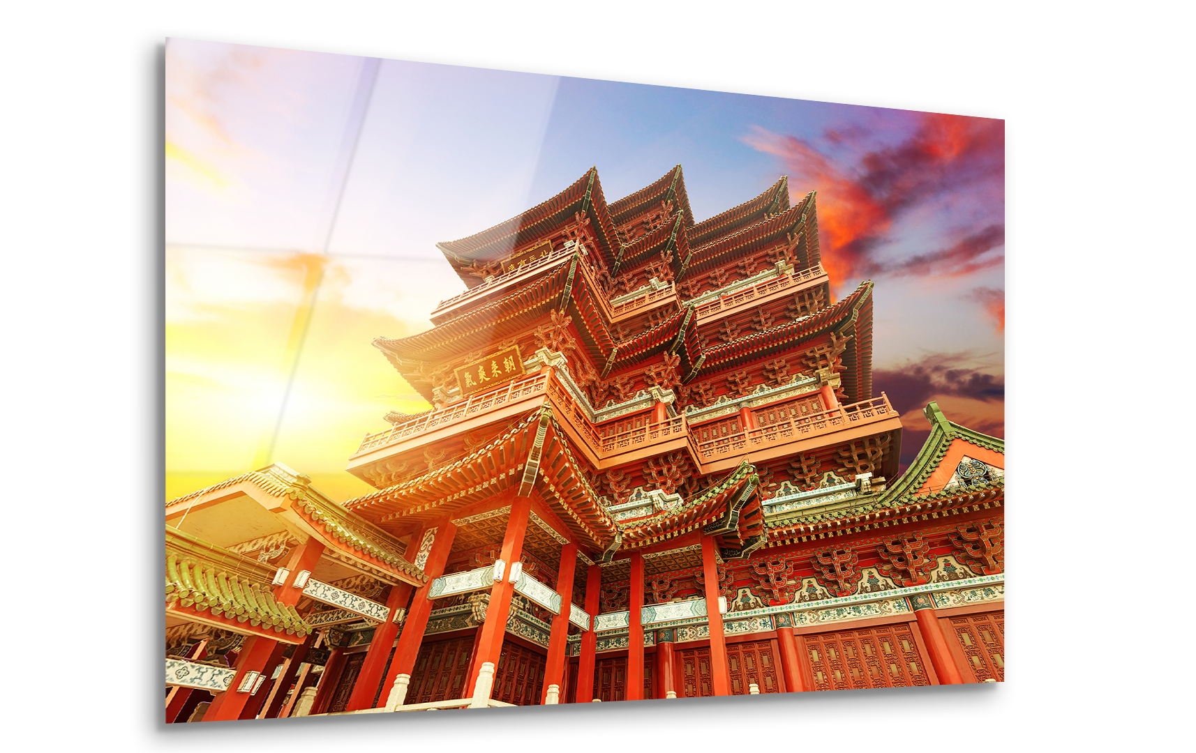 Chinese Ancient Architecture | Premium HD Metal Wall Art