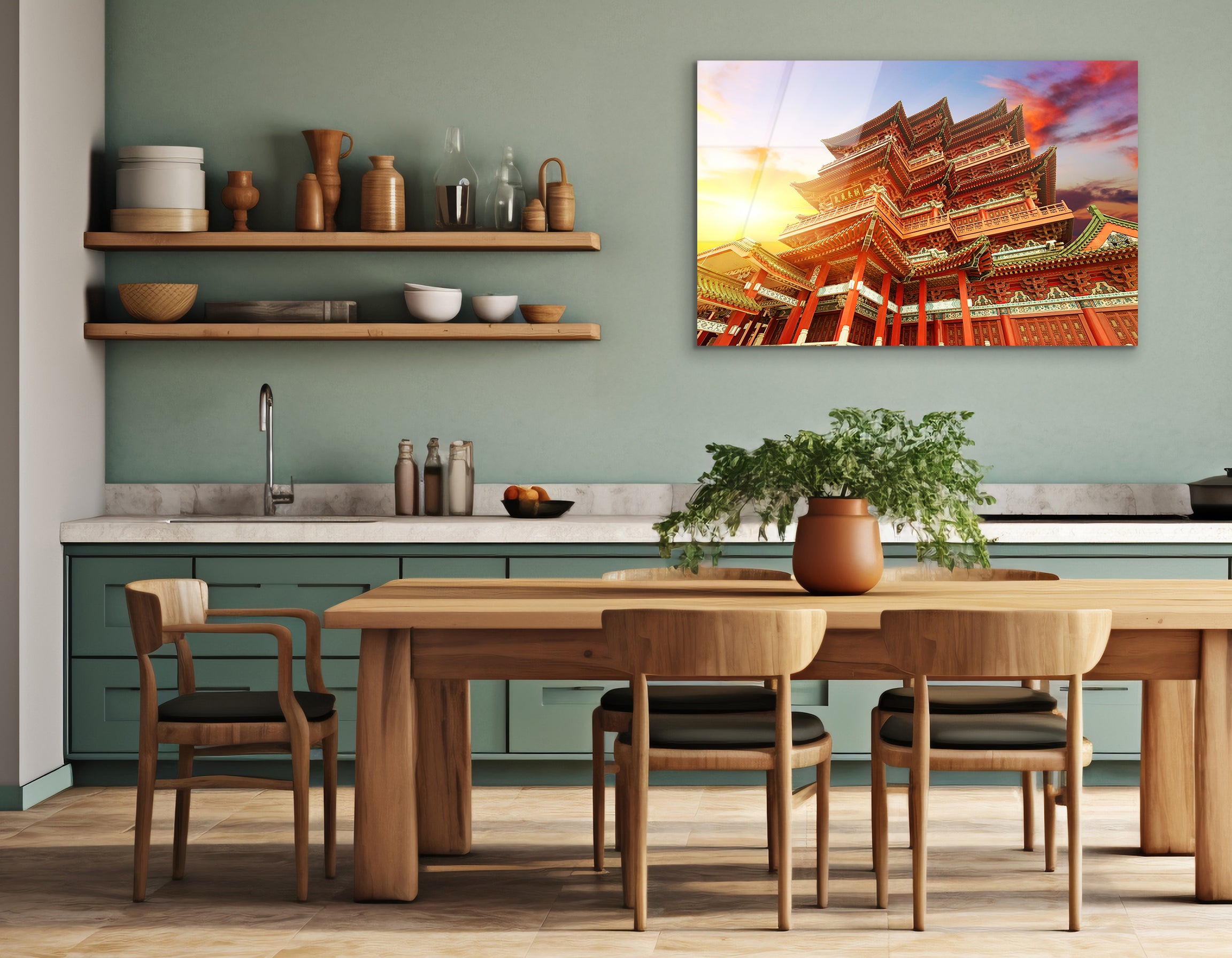 Chinese Ancient Architecture | Premium HD Metal Wall Art
