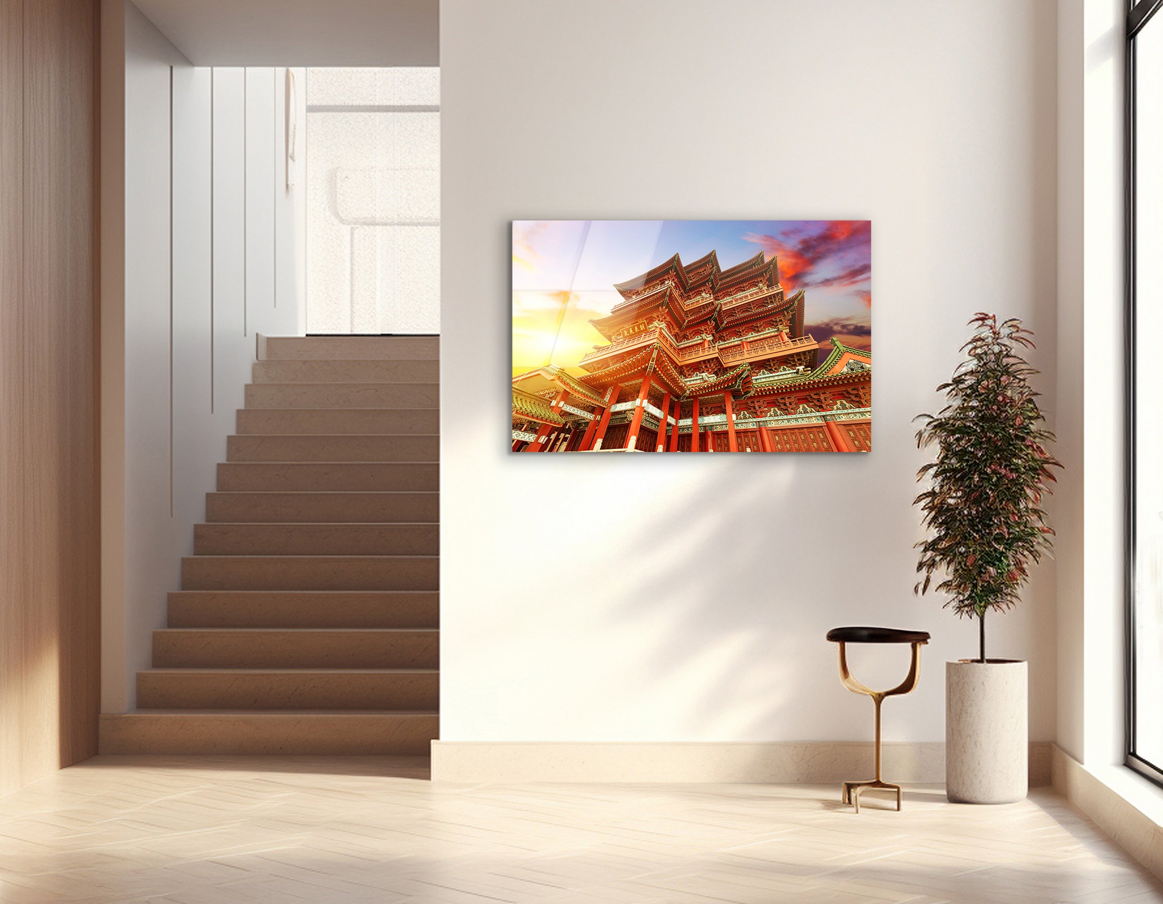 Chinese Ancient Architecture | Premium HD Metal Wall Art