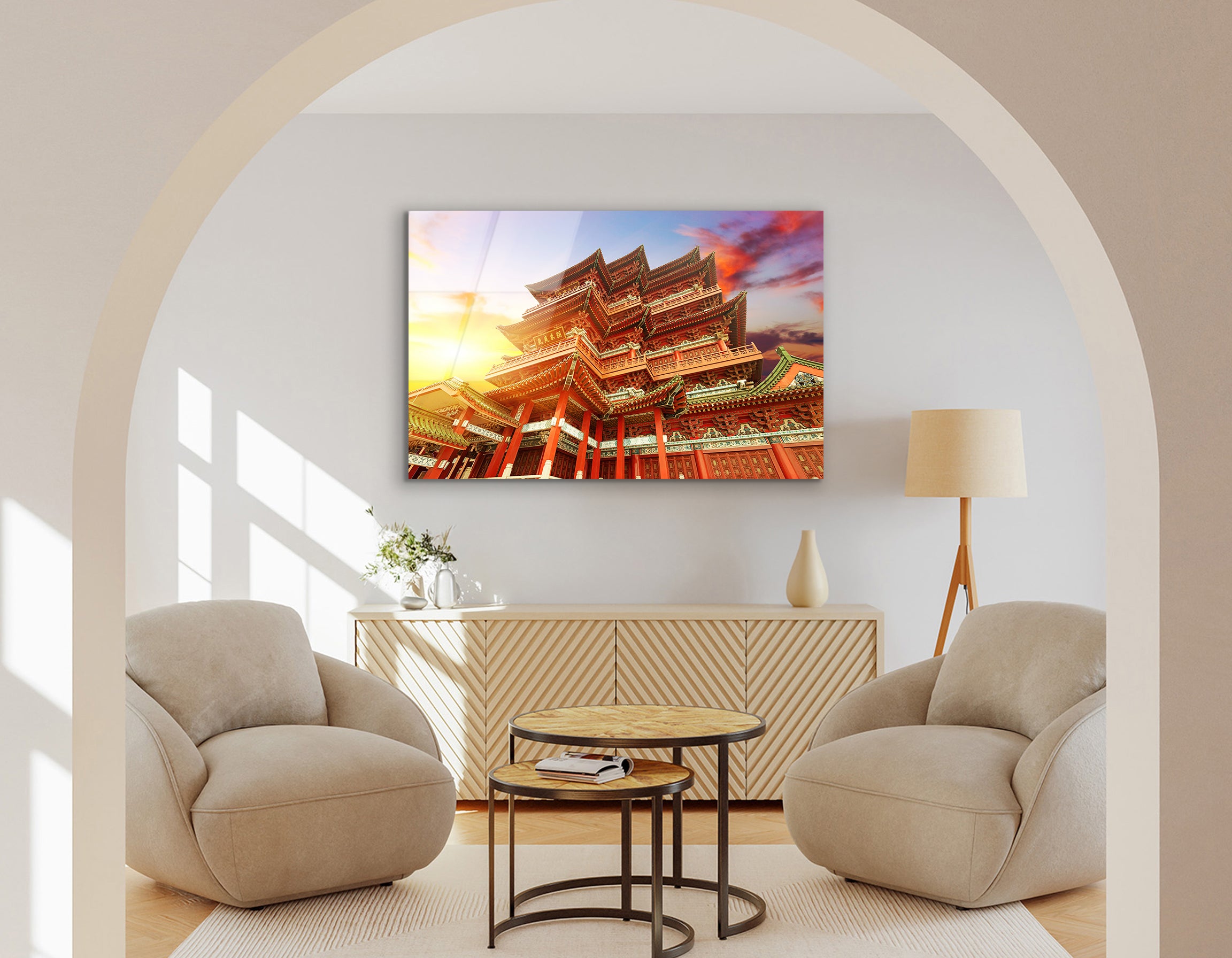 Chinese Ancient Architecture | Premium HD Metal Wall Art