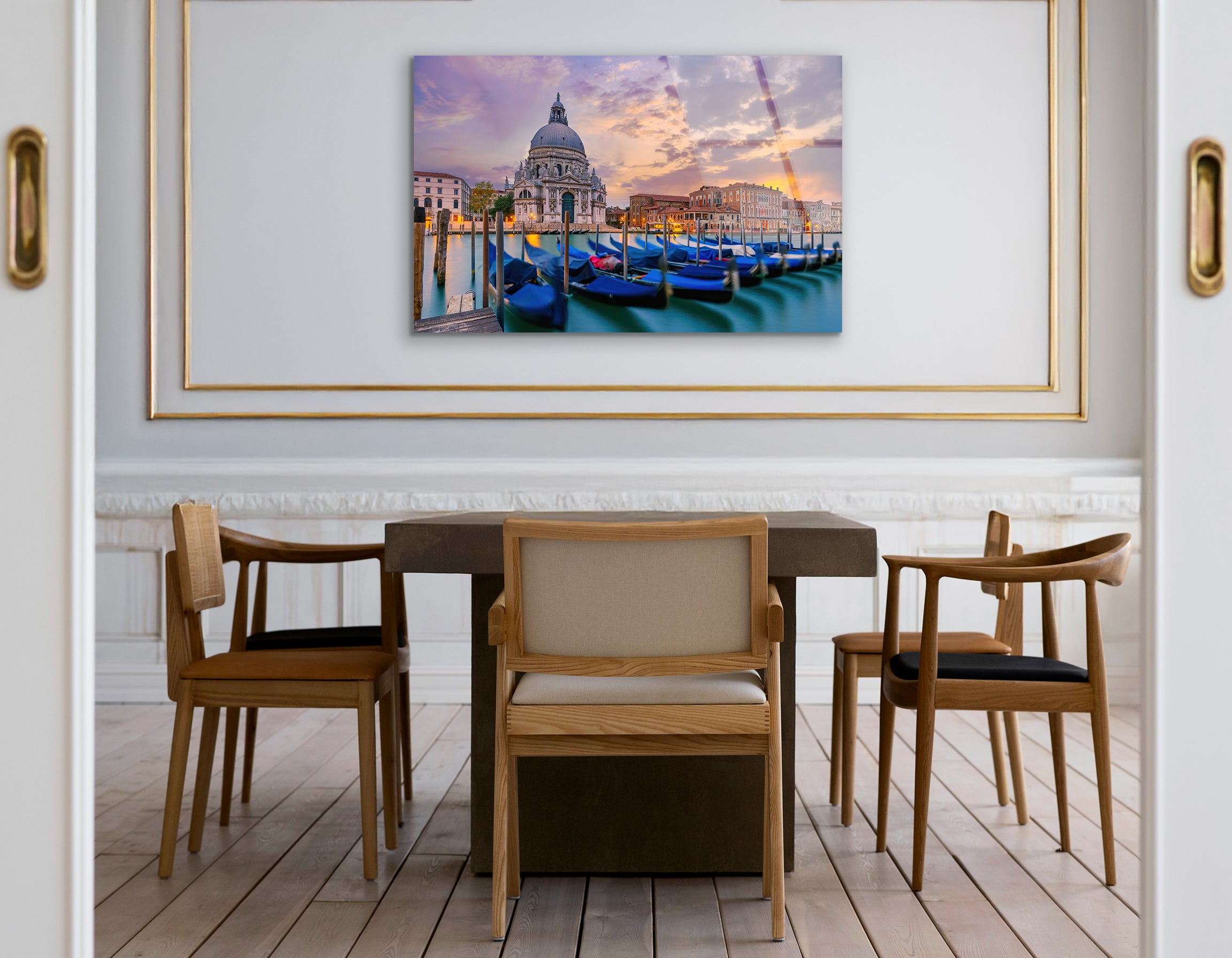 Sunset View of Canal Grande, Venice | Premium HD Metal Wall Art