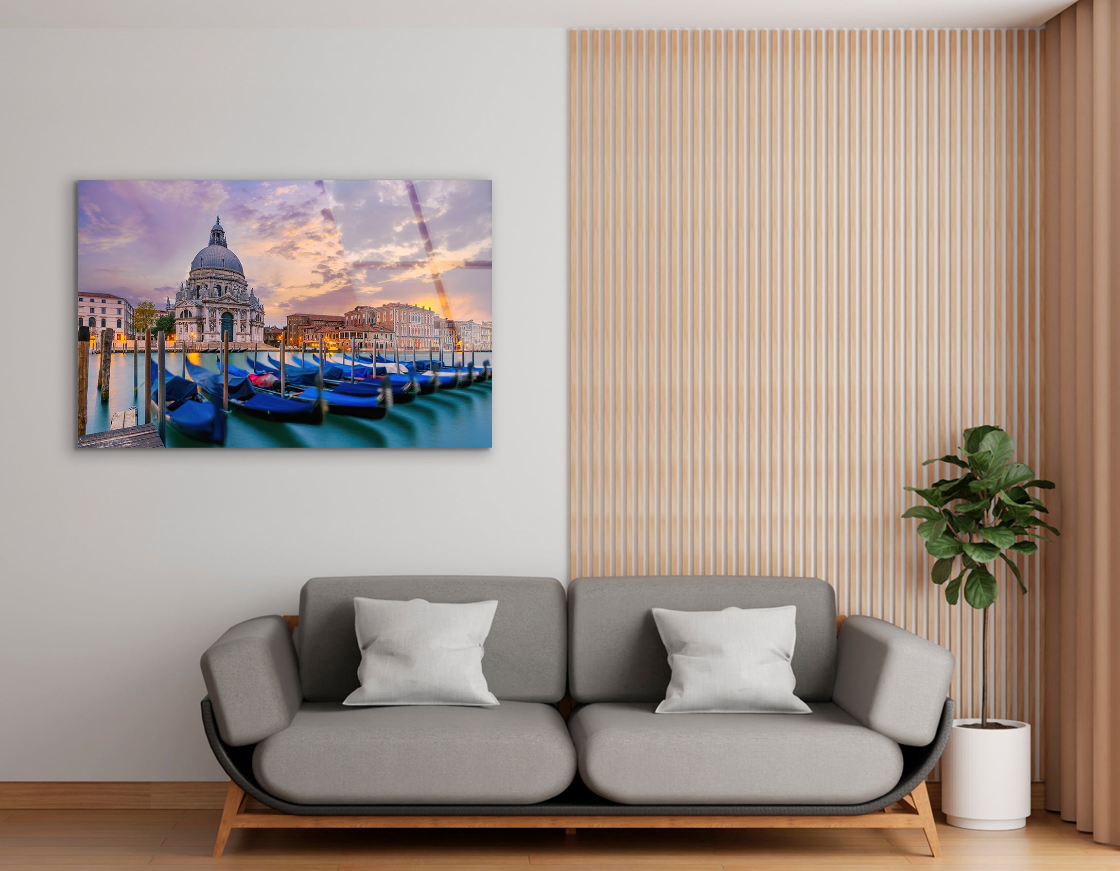 Sunset View of Canal Grande, Venice | Premium HD Metal Wall Art