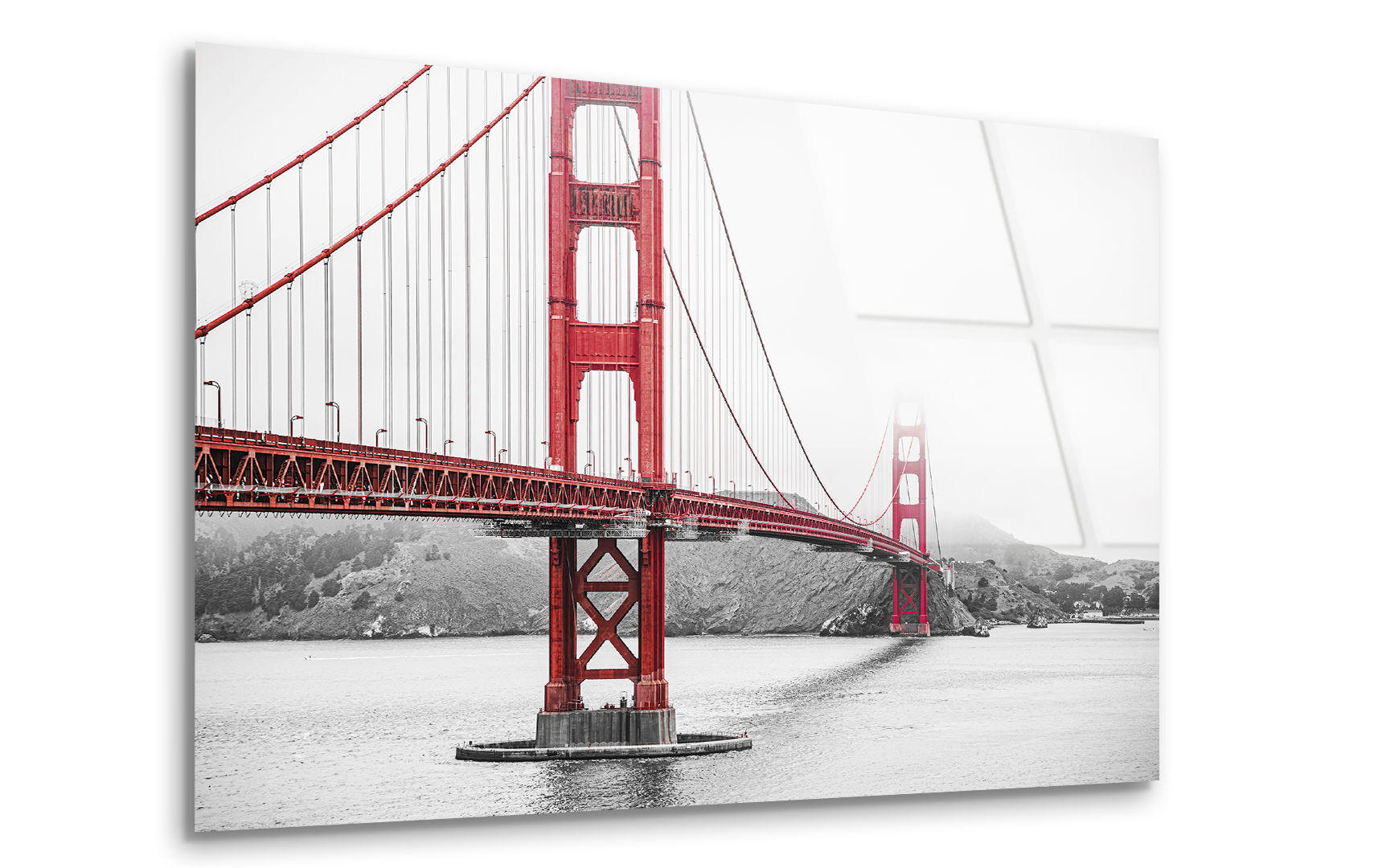 Golden Gate Bridge in Fog, San Francisco | Premium HD Metal Wall Art
