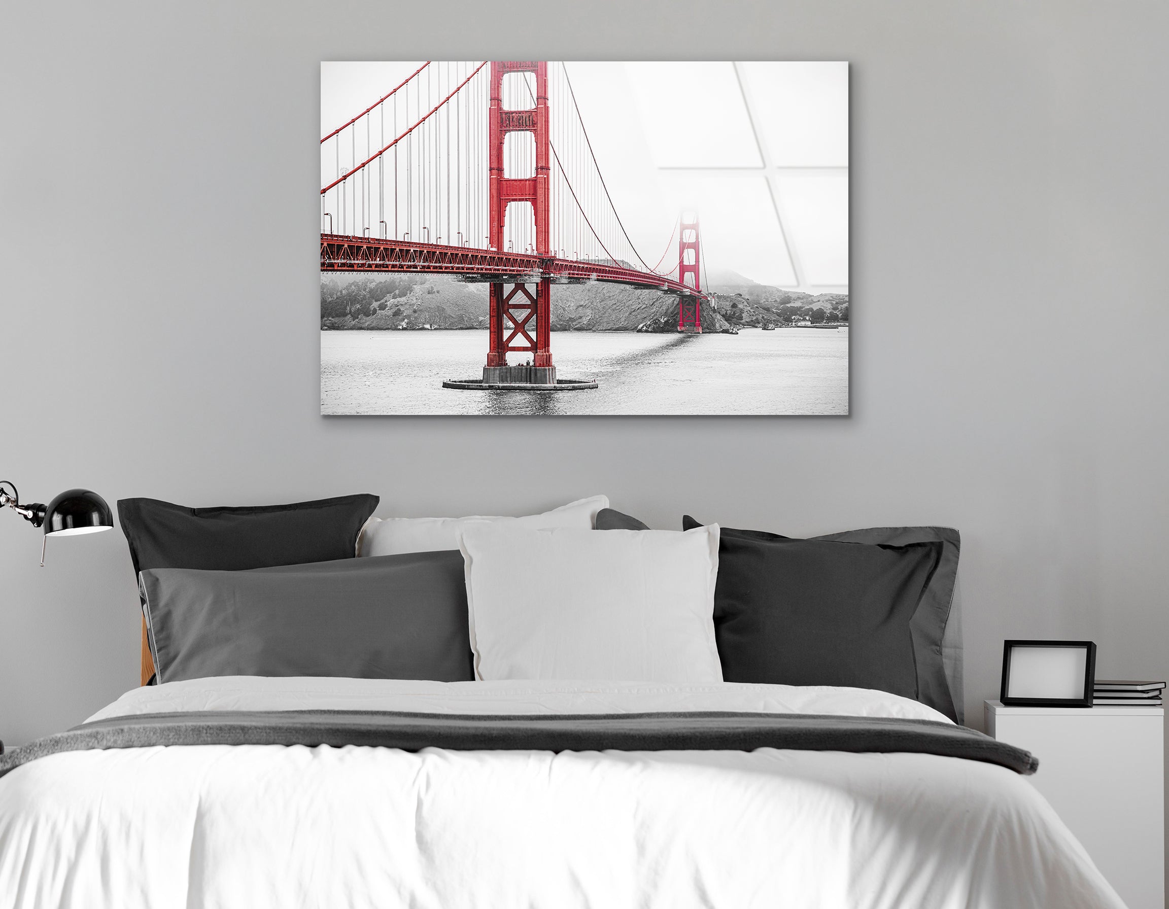 Golden Gate Bridge in Fog, San Francisco | Premium HD Metal Wall Art