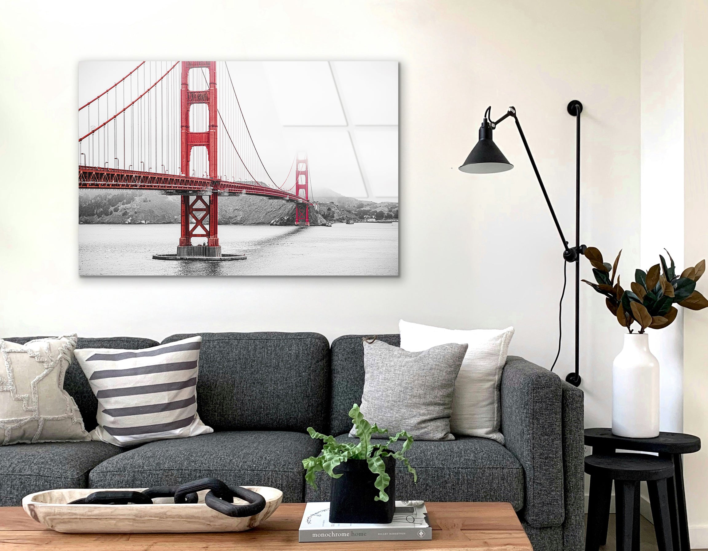 Golden Gate Bridge in Fog, San Francisco | Premium HD Metal Wall Art