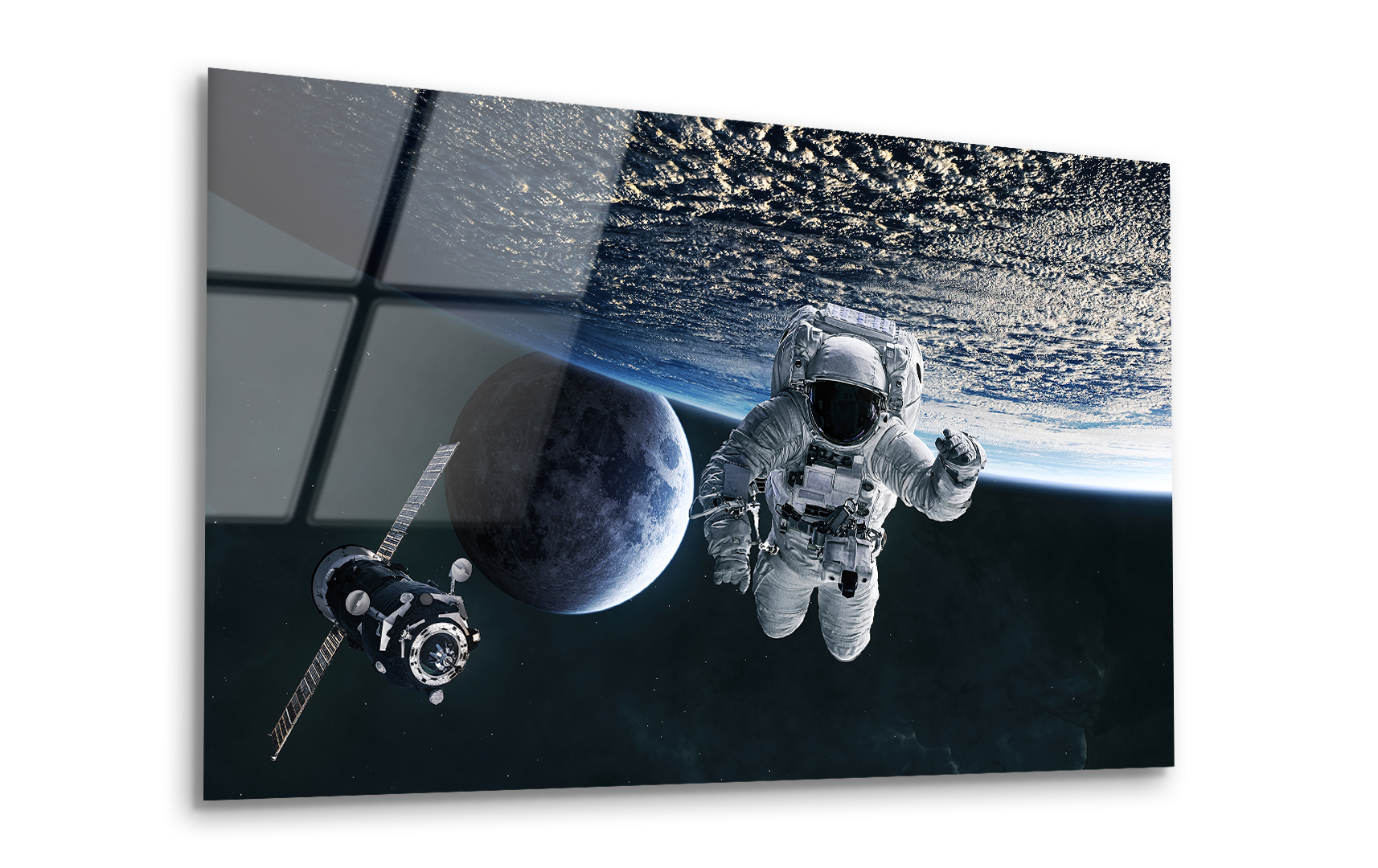 Astronaut in Low Earth Orbit | Premium HD Metal Wall Art - DezignArt