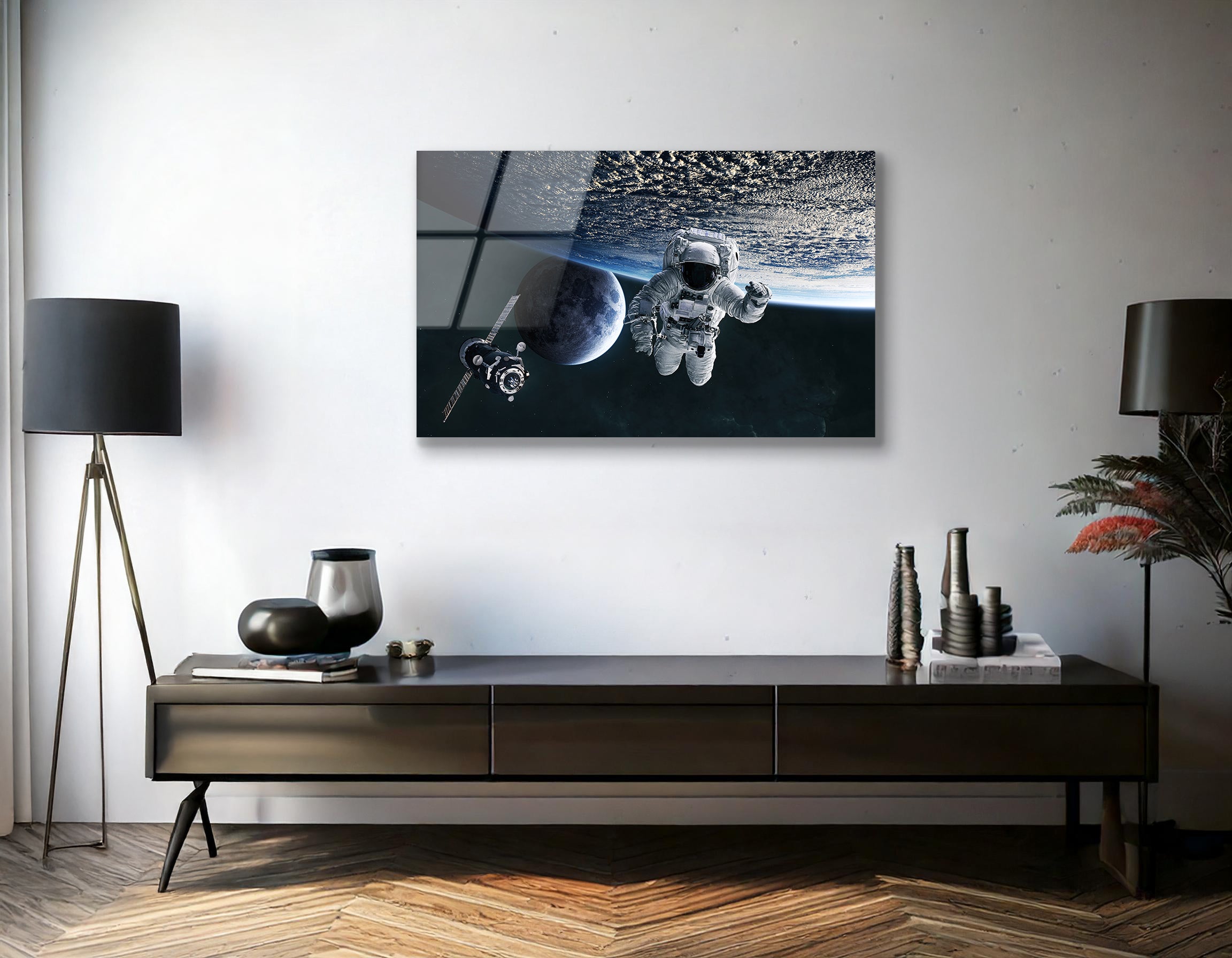 Astronaut in Low Earth Orbit | Premium HD Metal Wall Art - DezignArt