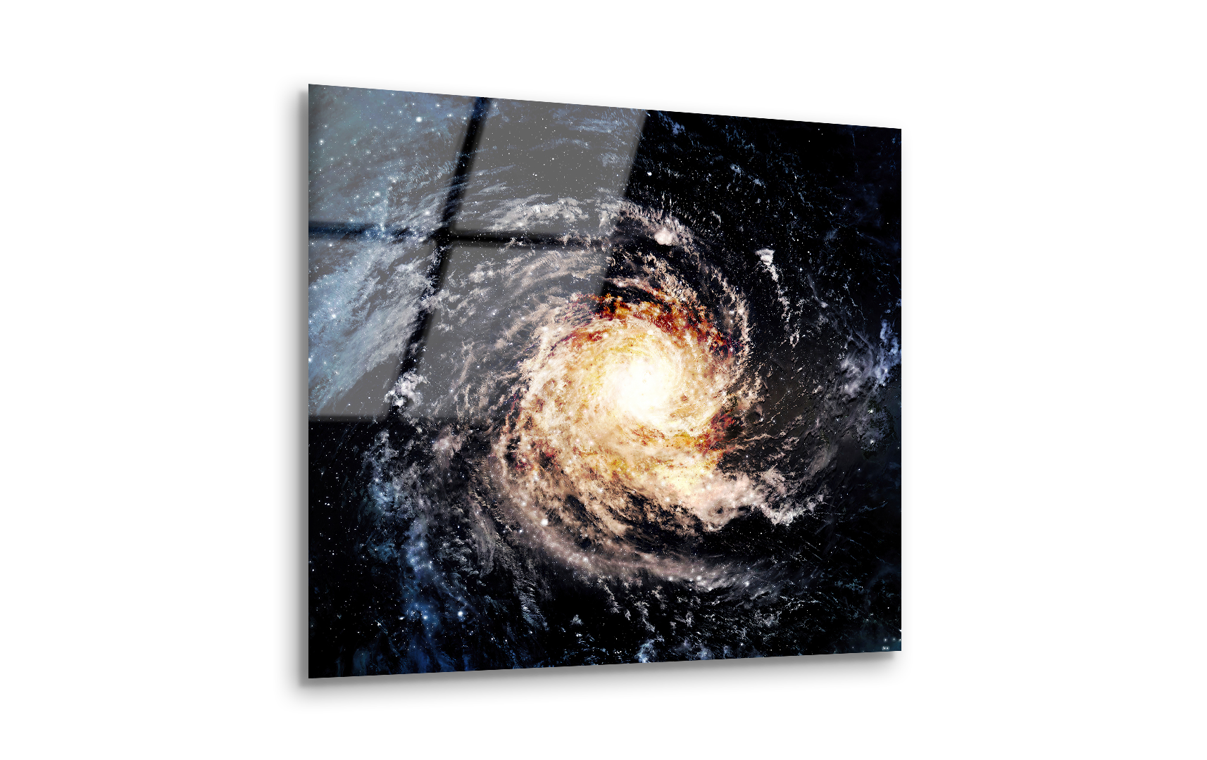Incredibly Beautiful Spiral Galaxy in Deep Space | Premium HD Metal Wall Art