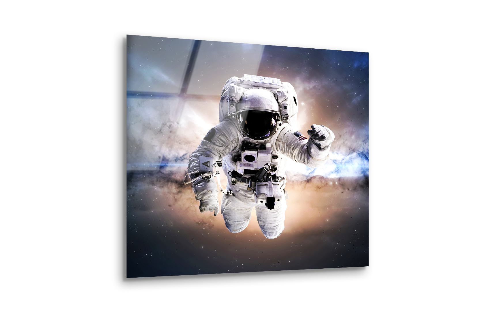 Astronaut in Outer Space | Premium HD Metal Wall Art
