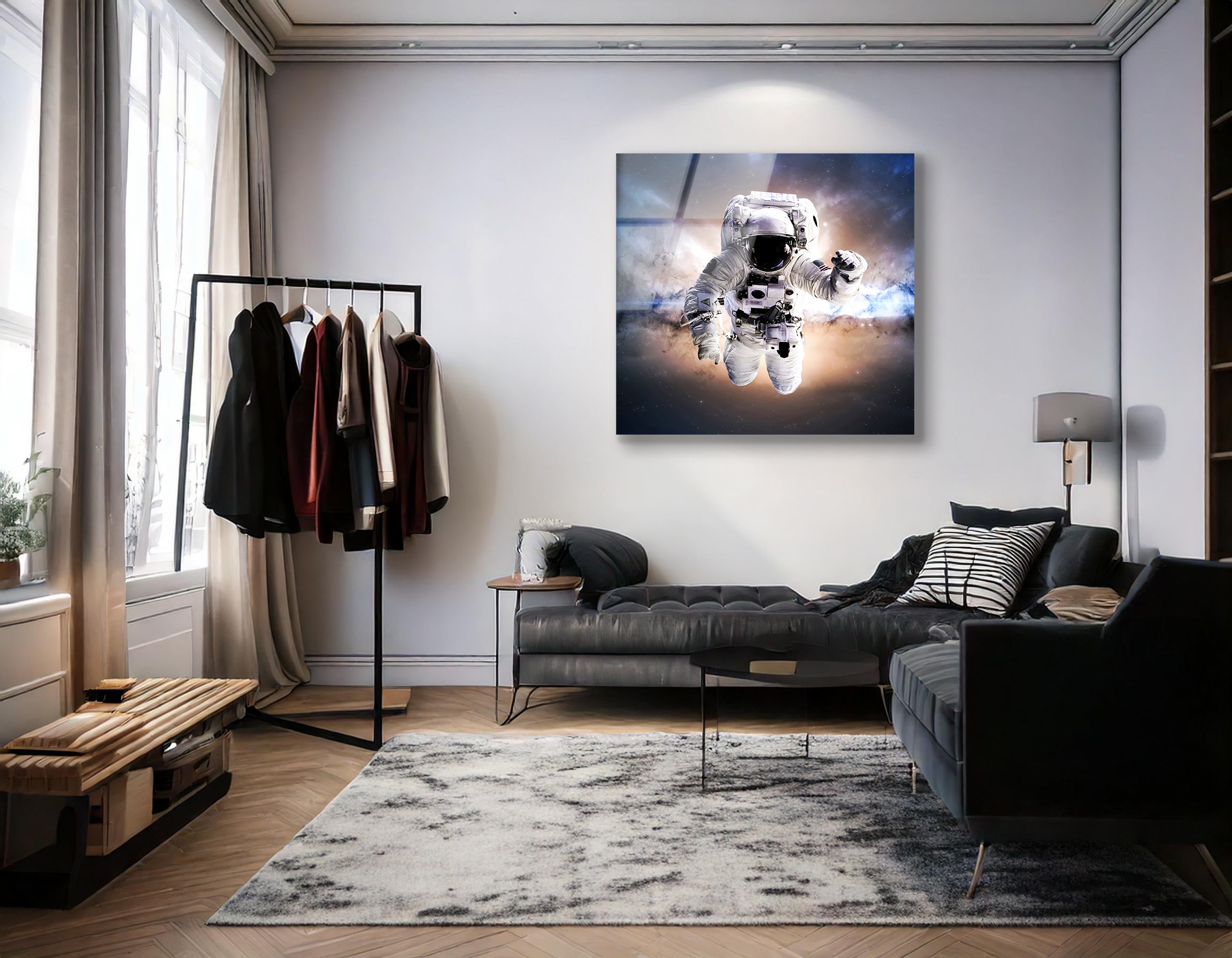 Astronaut in Outer Space | Premium HD Metal Wall Art