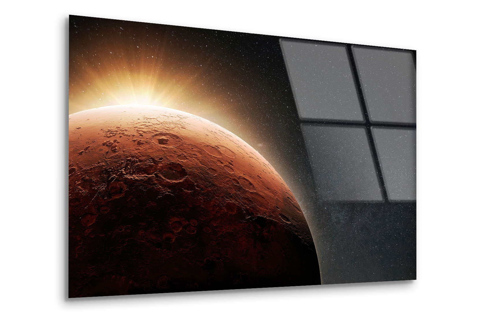 Mars in the Morning Light | Premium HD Metal Wall Art - DezignArt