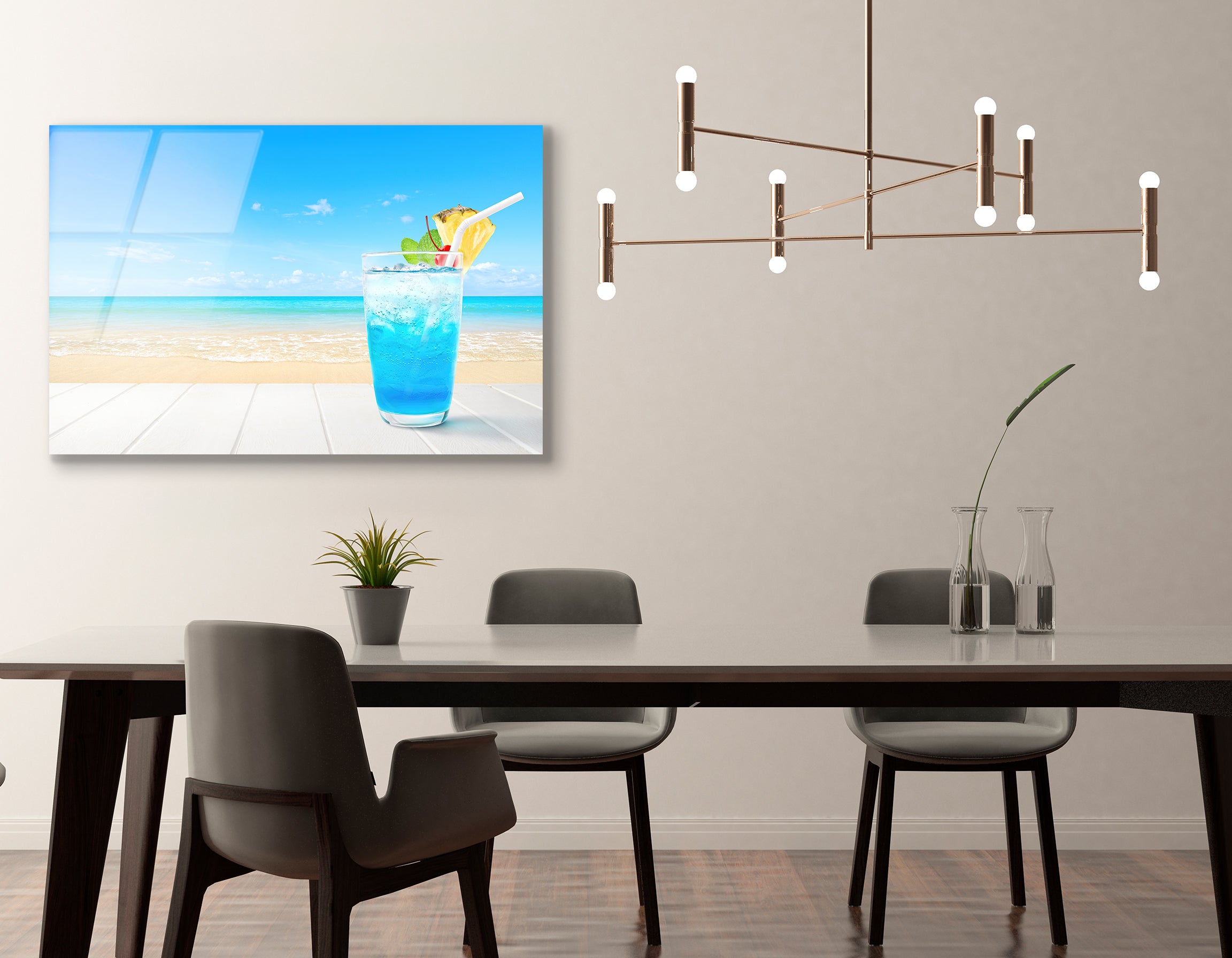 Blue Hawaii Cocktail | Premium HD Metal Wall Art - DezignArt