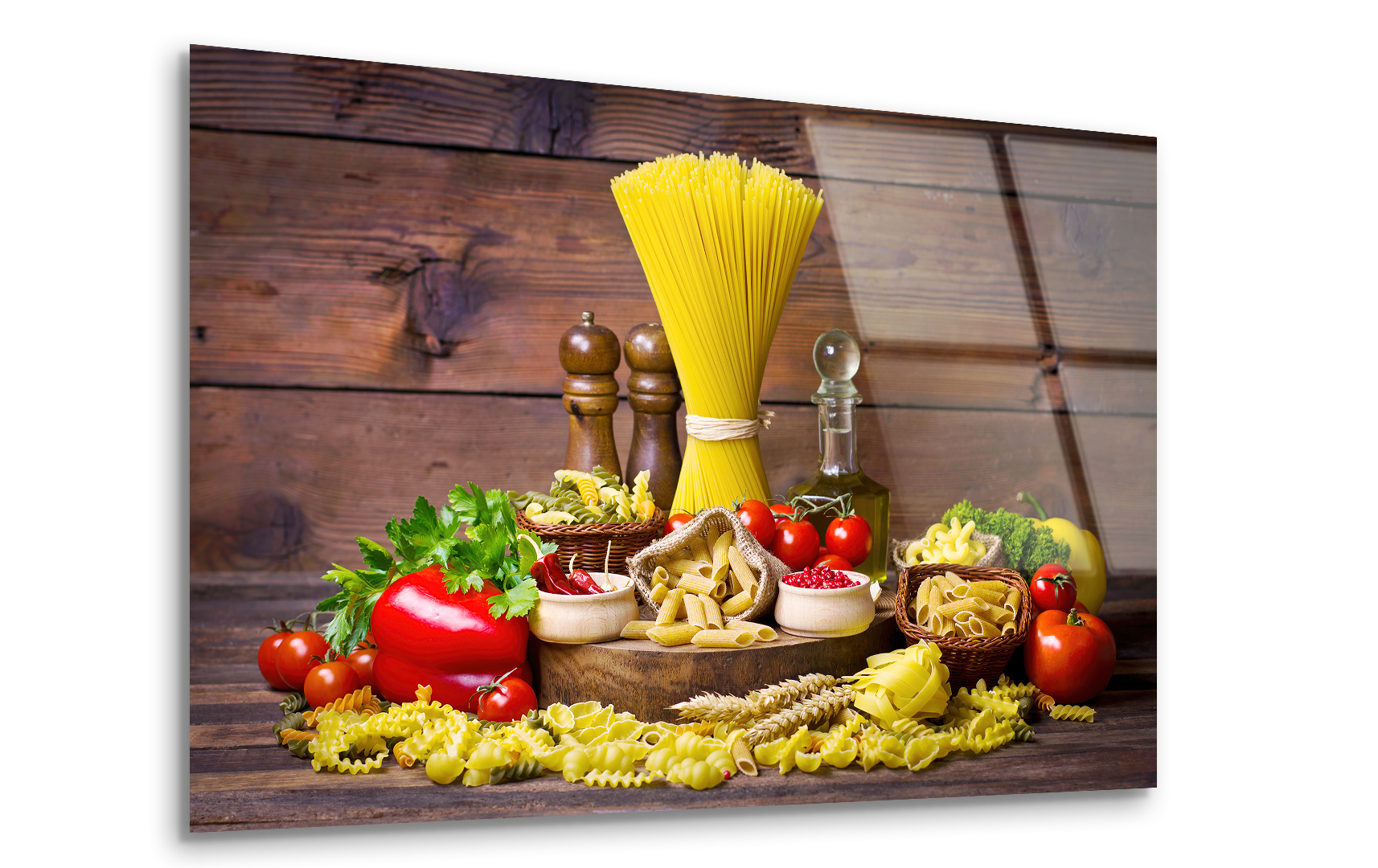 Italian Pasta & Fresh Veggies | Premium HD Metal Wall Art - DezignArt