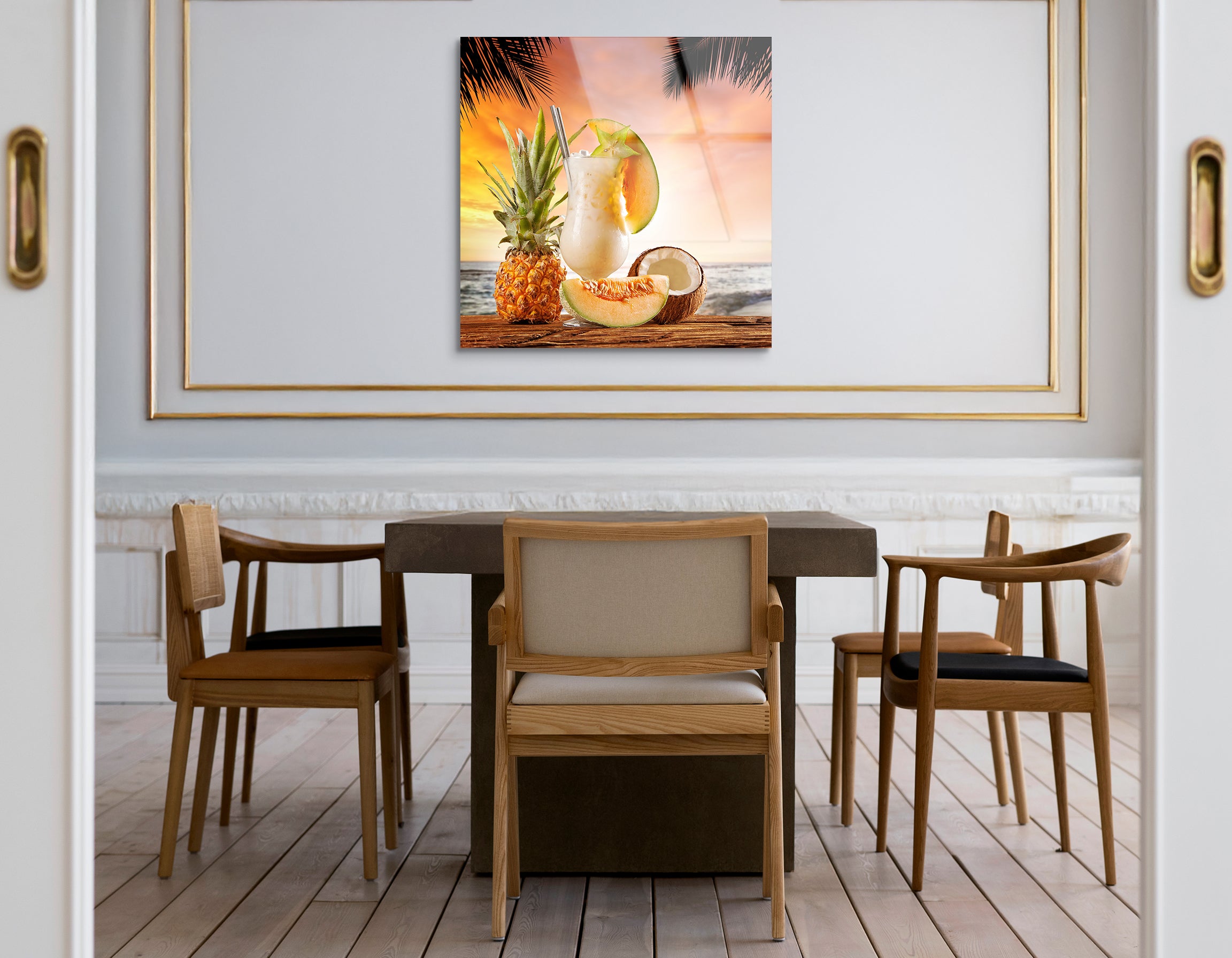 Tropical Summer Cocktail | Premium HD Metal Wall Art