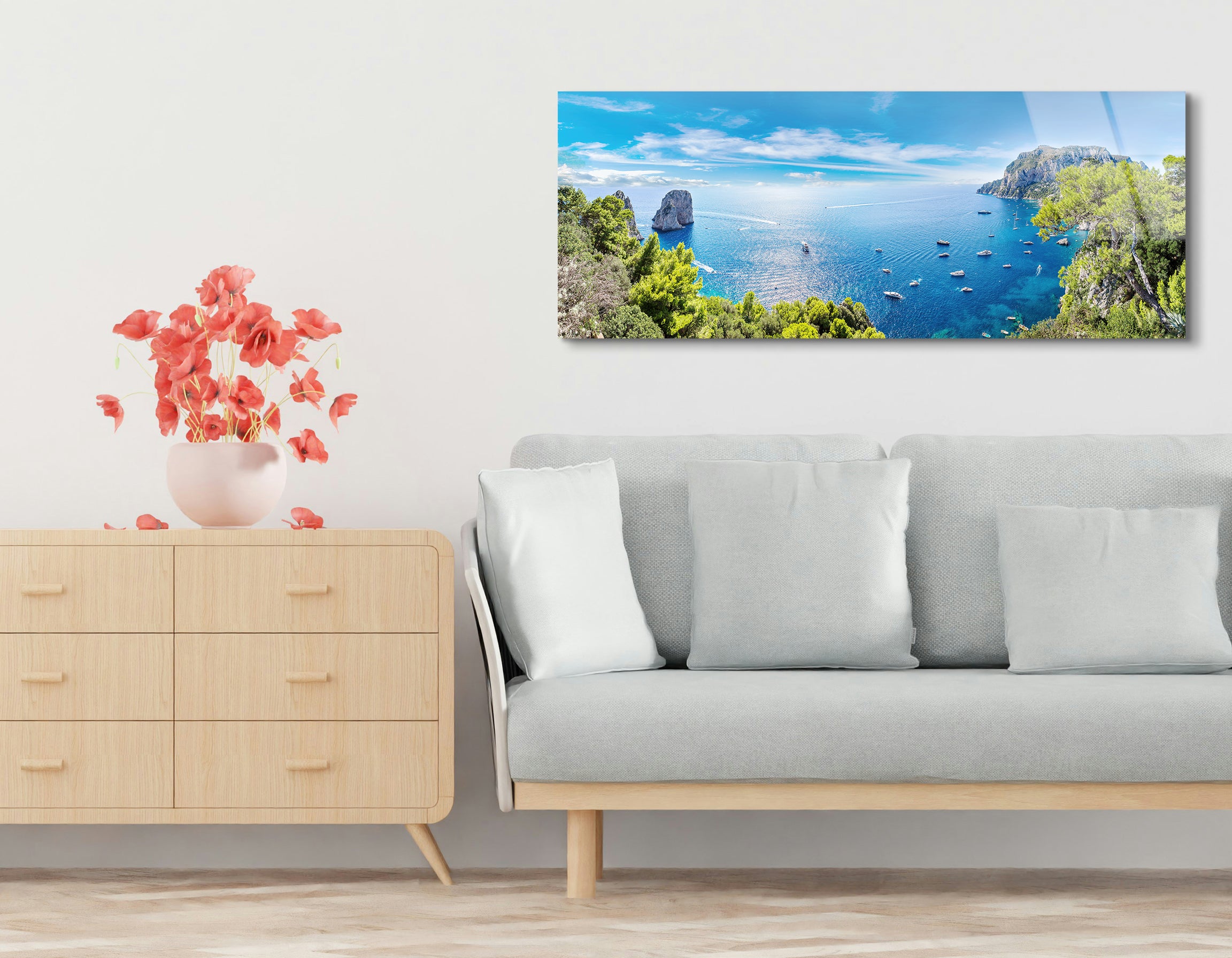 Capri Island Summer View | Premium HD Metal Wall Art