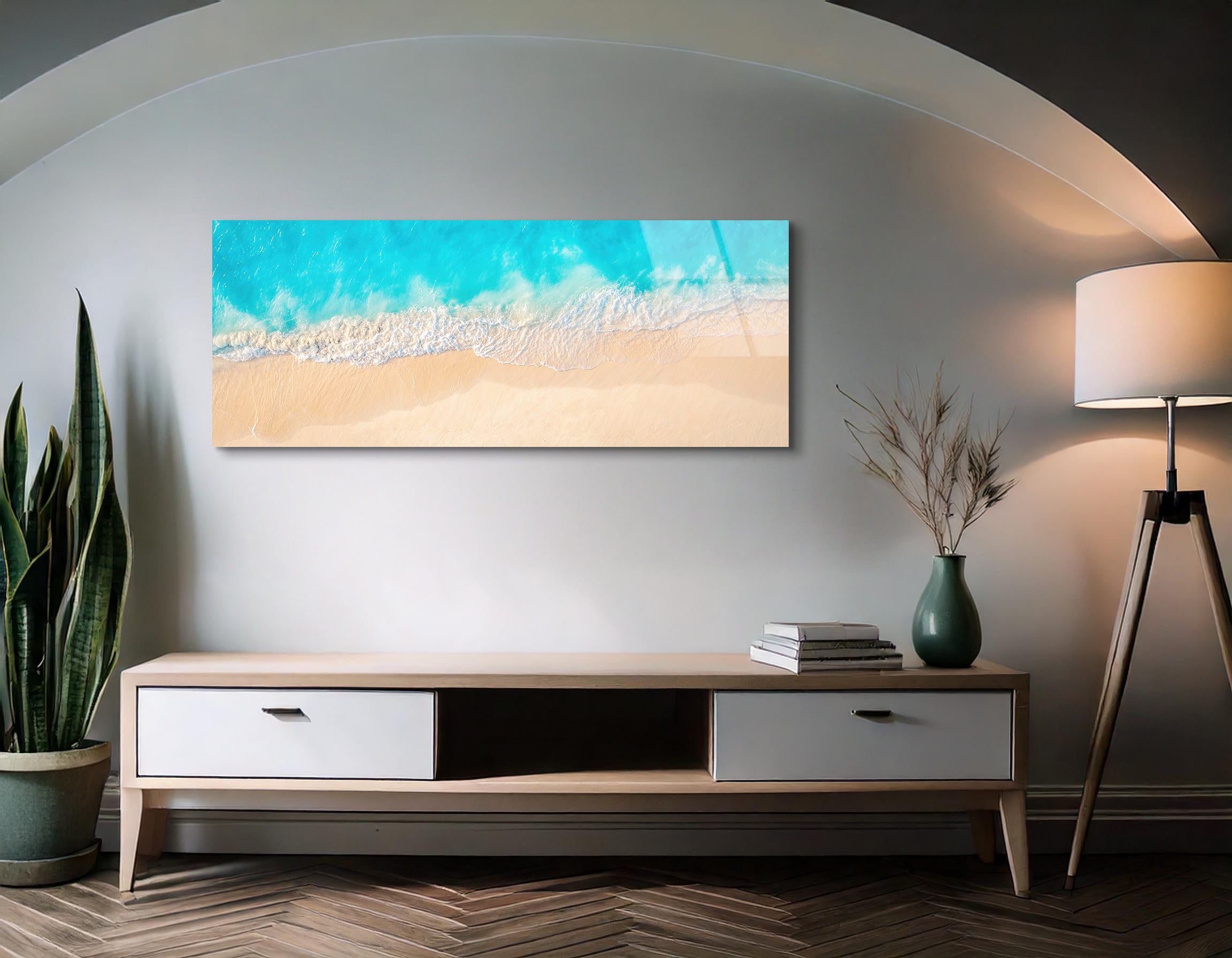 Aerial Summer Seascape | Premium HD Metal Wall Art