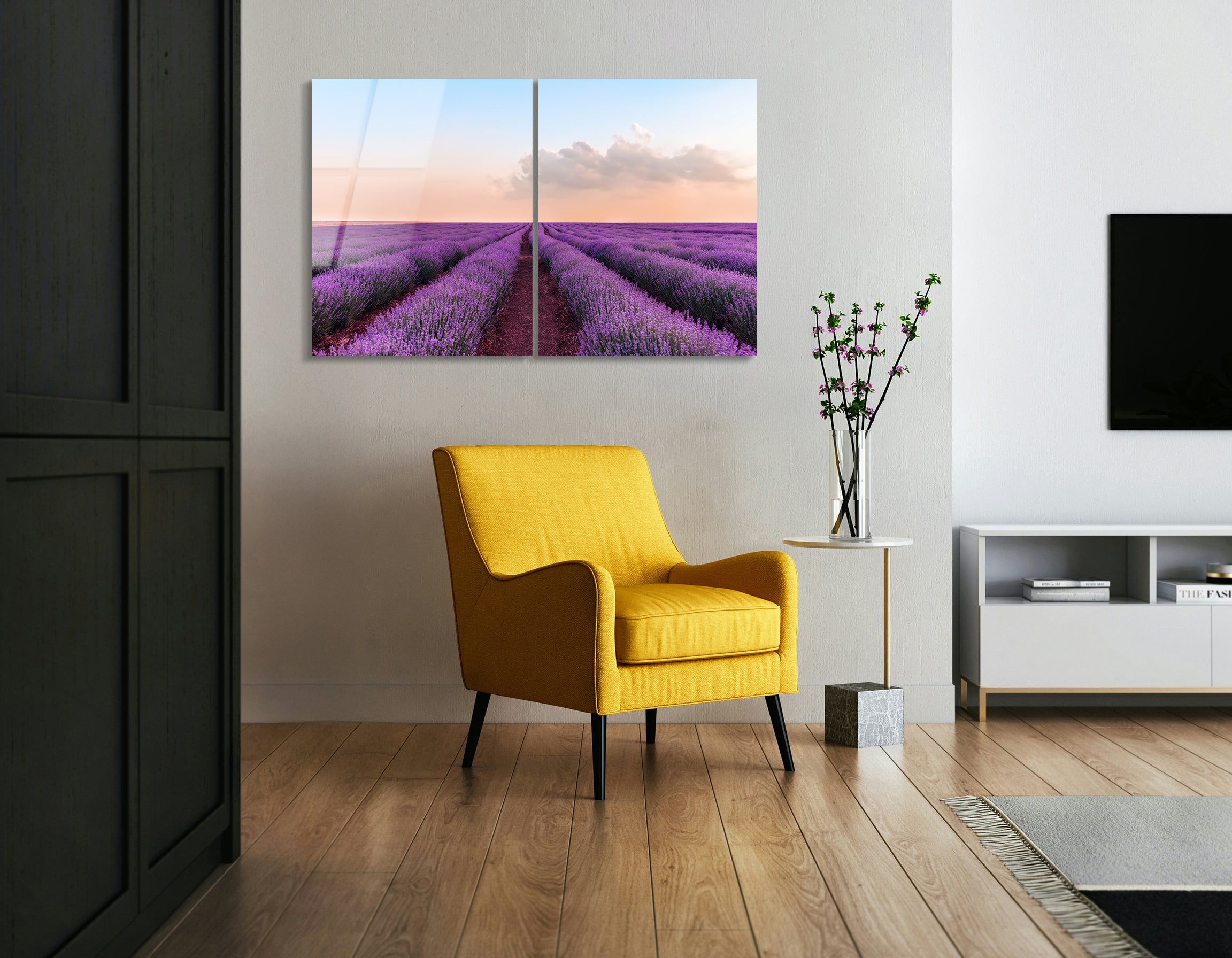 Mega Size Lavender Duo | Premium HD Metal Wall Art