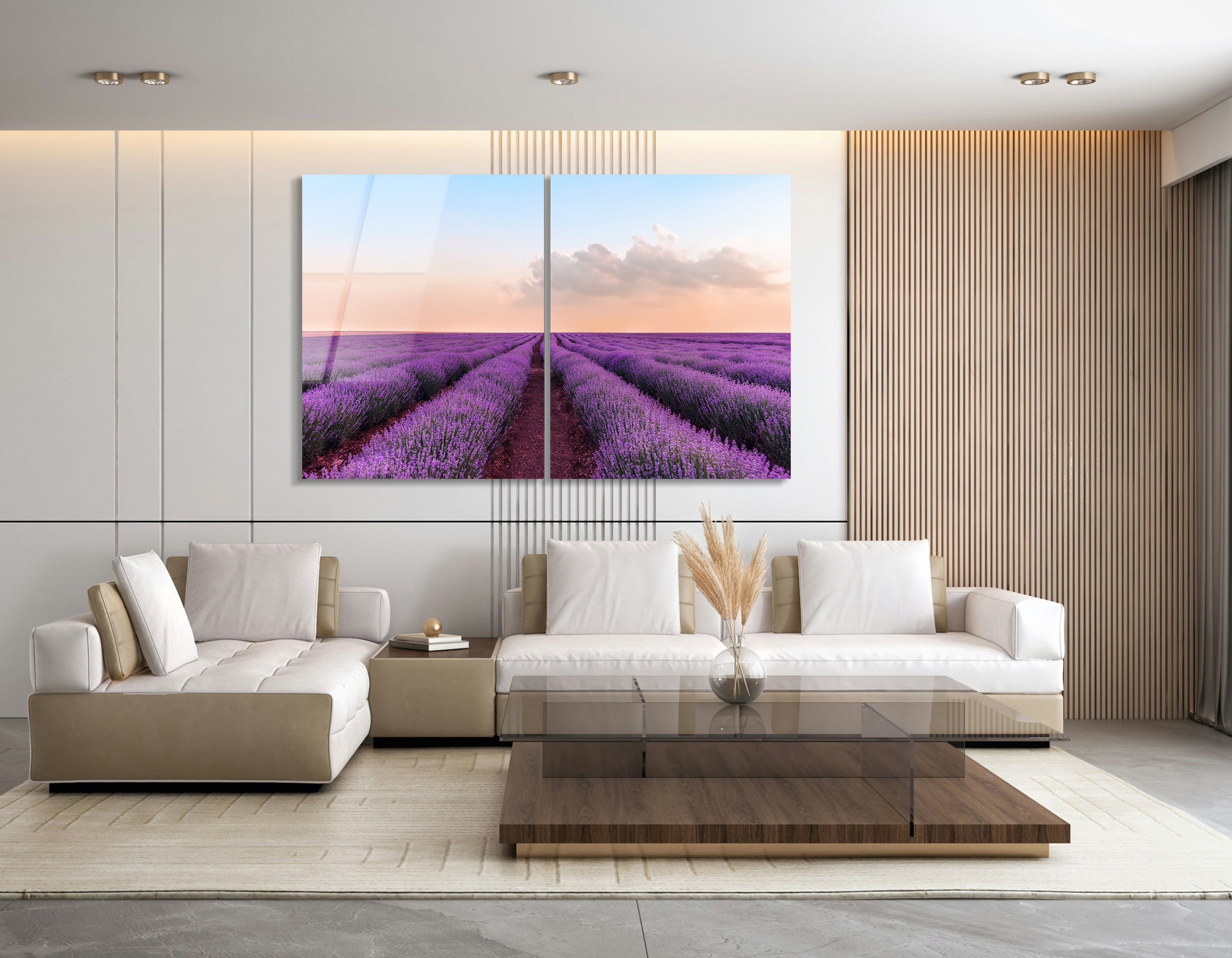 Mega Size Lavender Duo | Premium HD Metal Wall Art