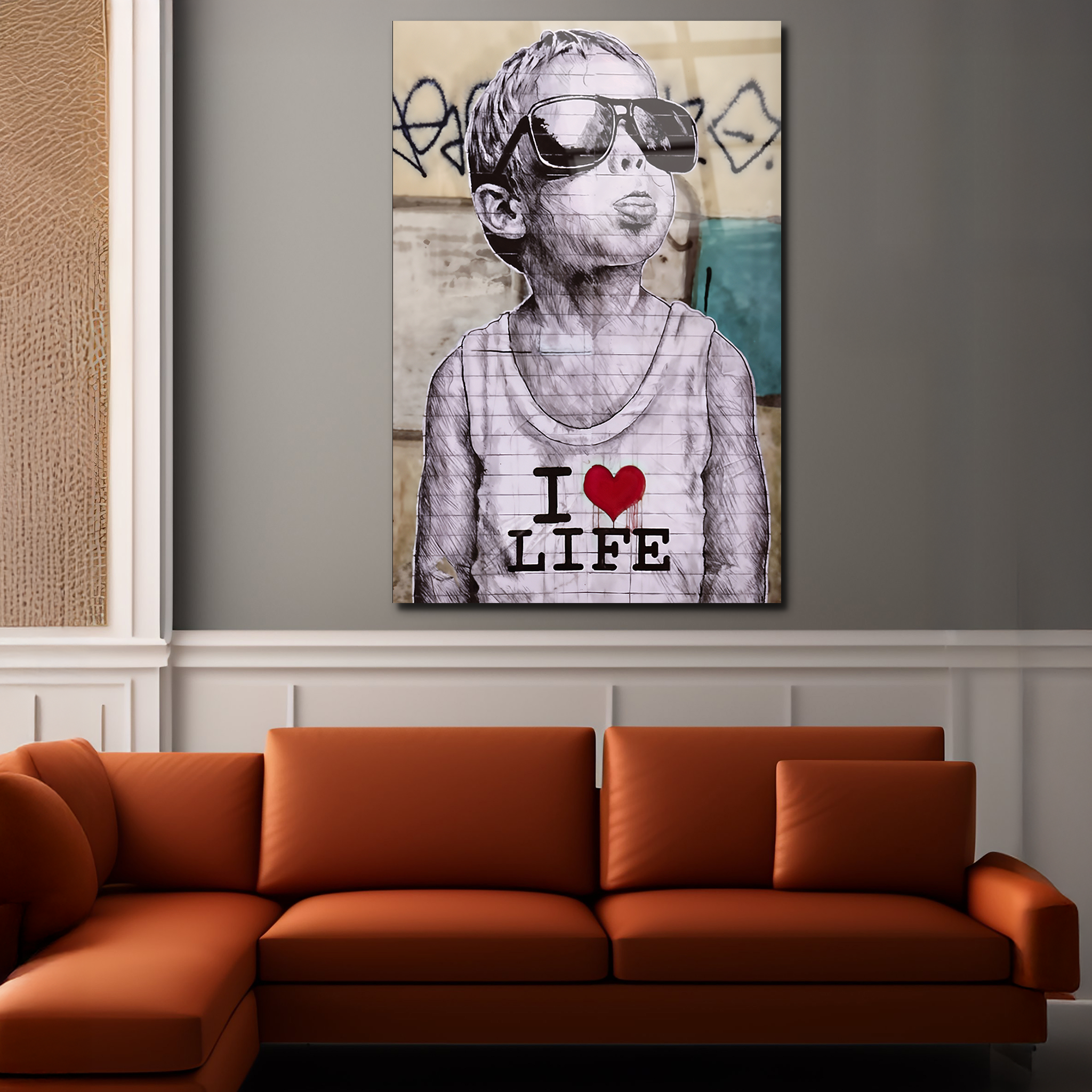 Banksy "I Love Life" | Premium HD Metal Wall Art