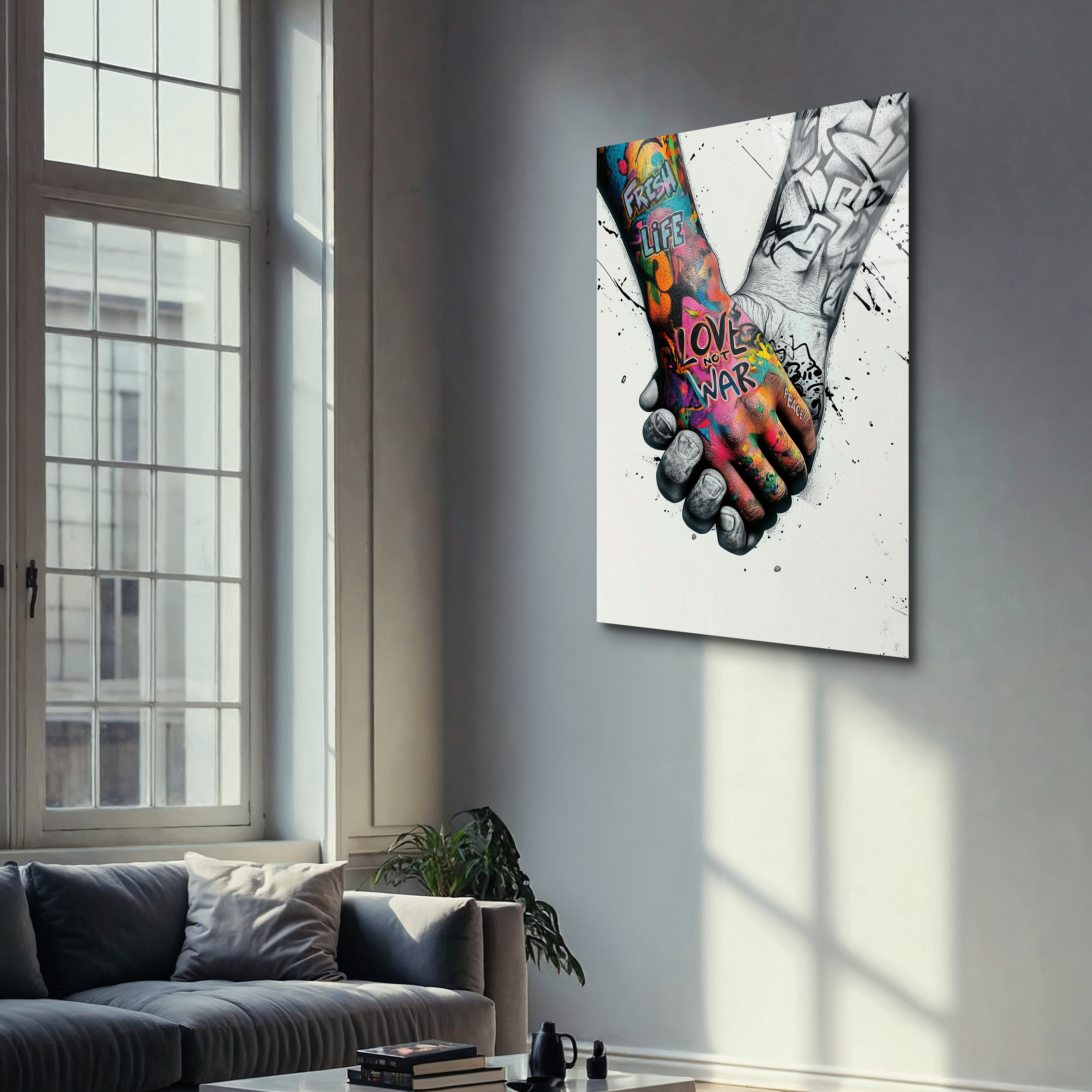 Handhold Pop Art | Premium HD Metal Wall Art