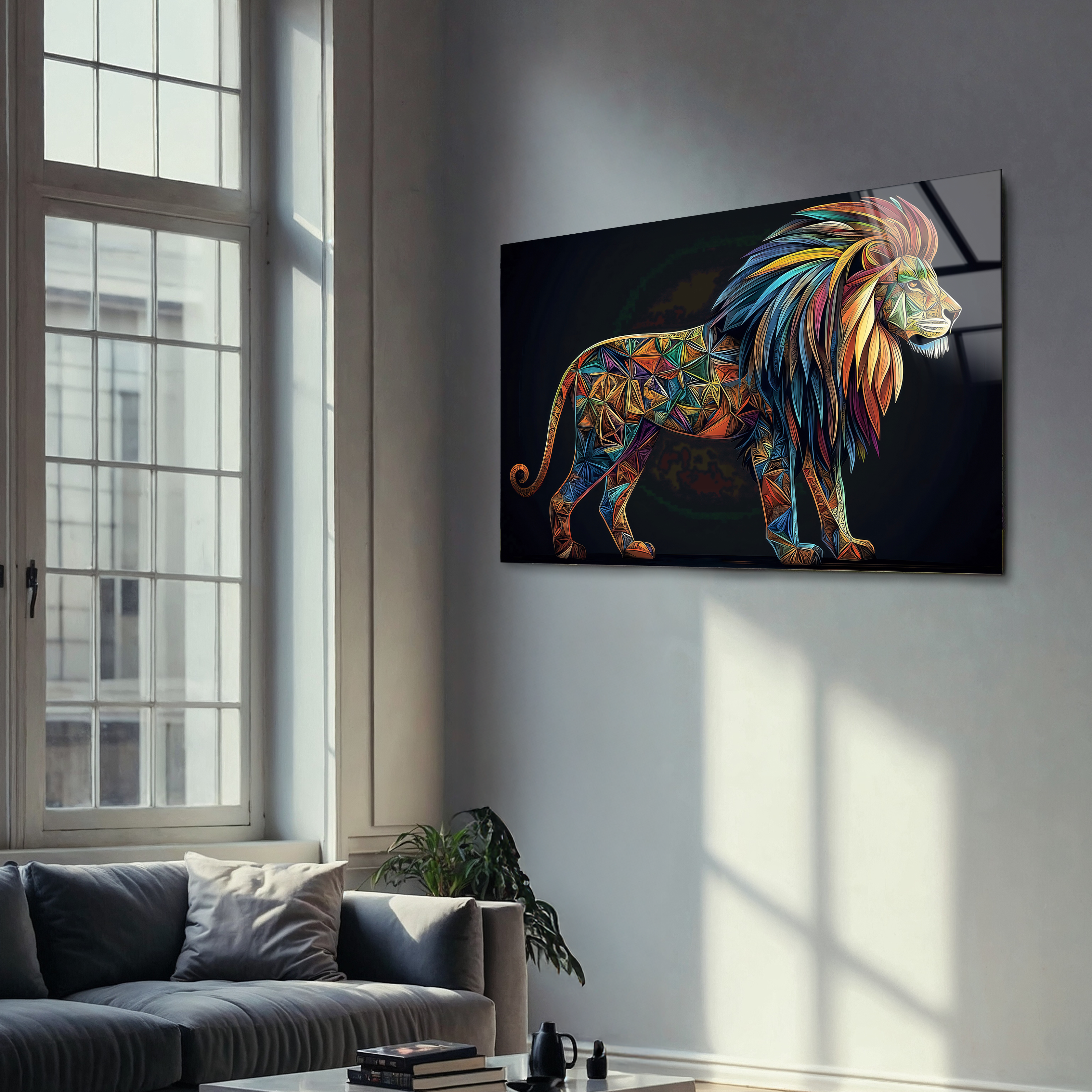Lion Pop Art | Premium HD Metal Wall Art - DezignArt