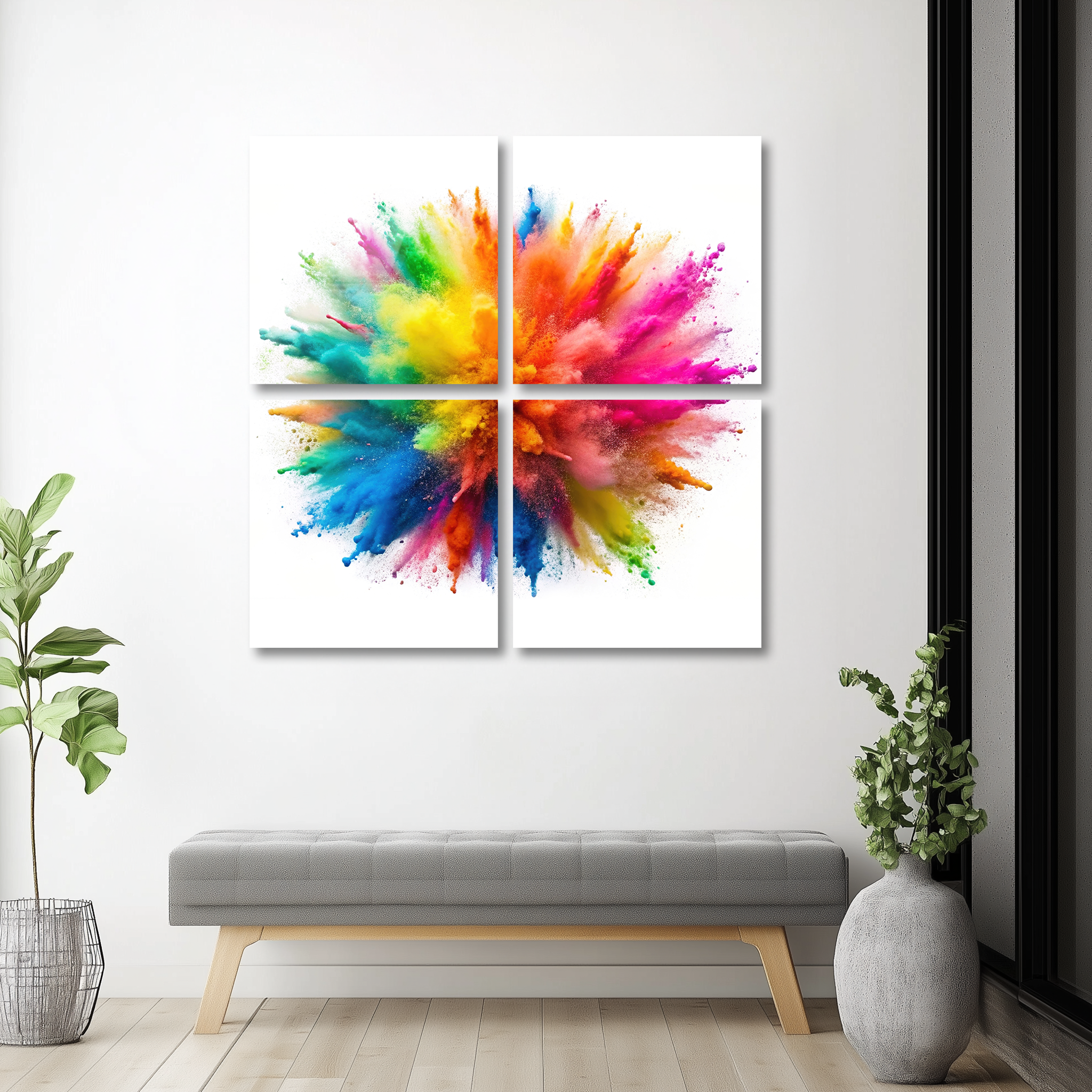 Mega Size Splash of Colors Quatro | Premium HD Metal Wall Art