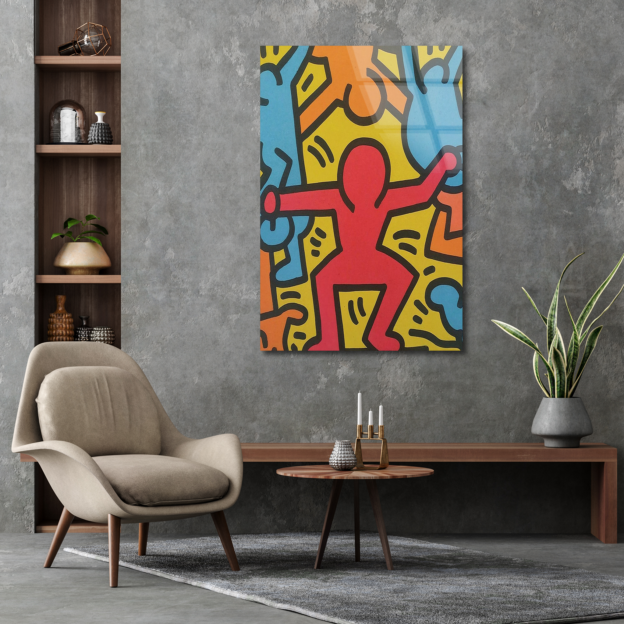 Keith Haring Colorful | Premium HD Metal Wall Art
