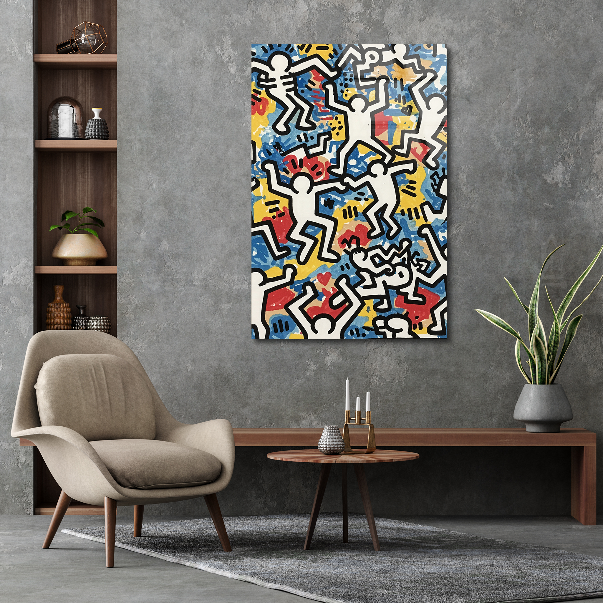 Keith Haring-Inspired Wall Art | Premium HD Metal Wall Art