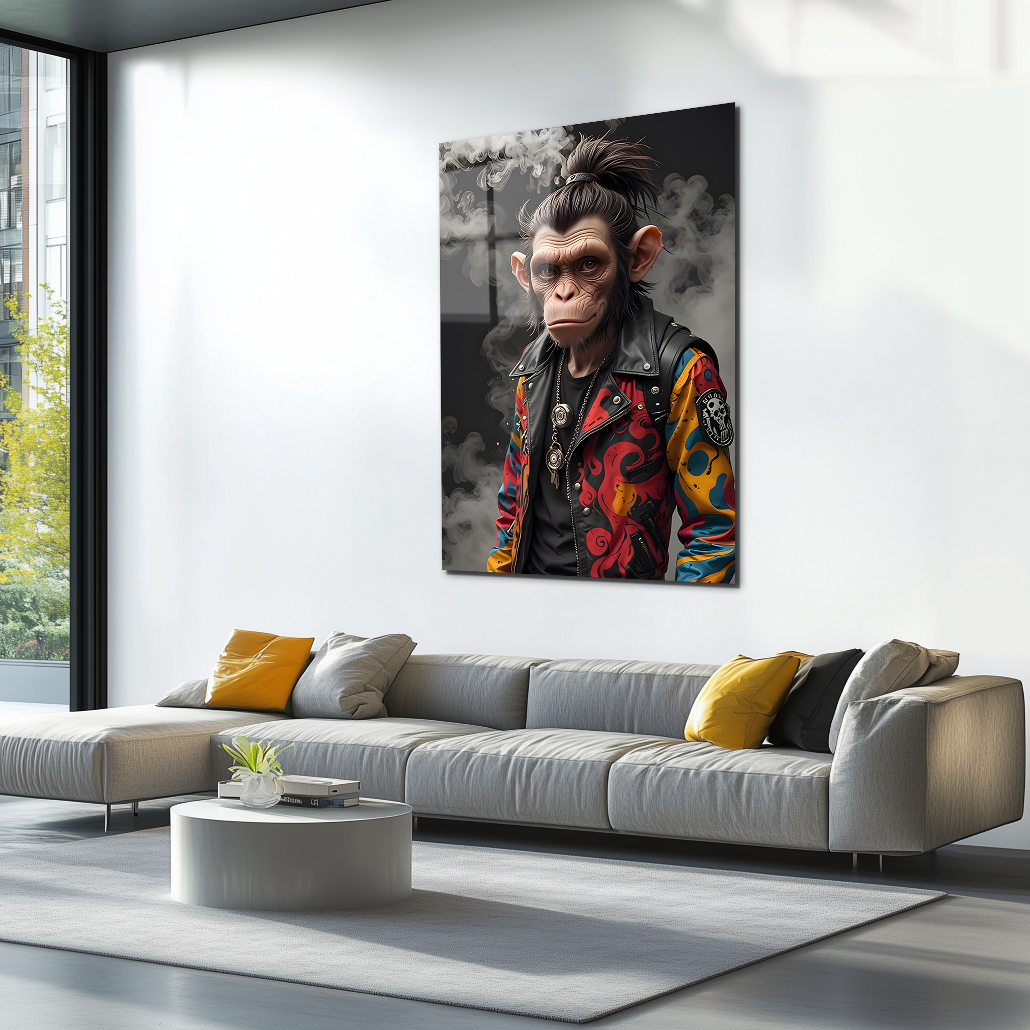 Cool Monkey Vibes | Premium HD Metal Wall Art