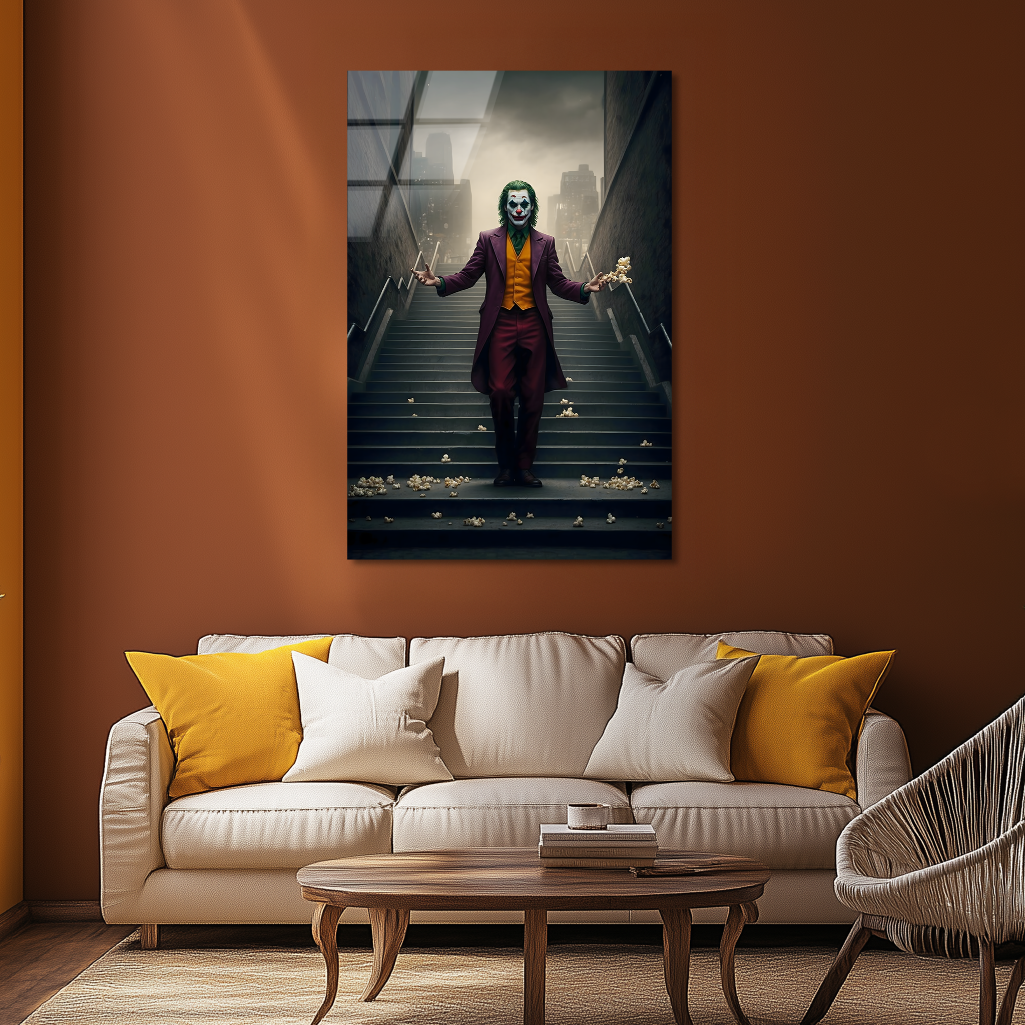 Joker Movie Scene | Premium HD Metal Wall Art