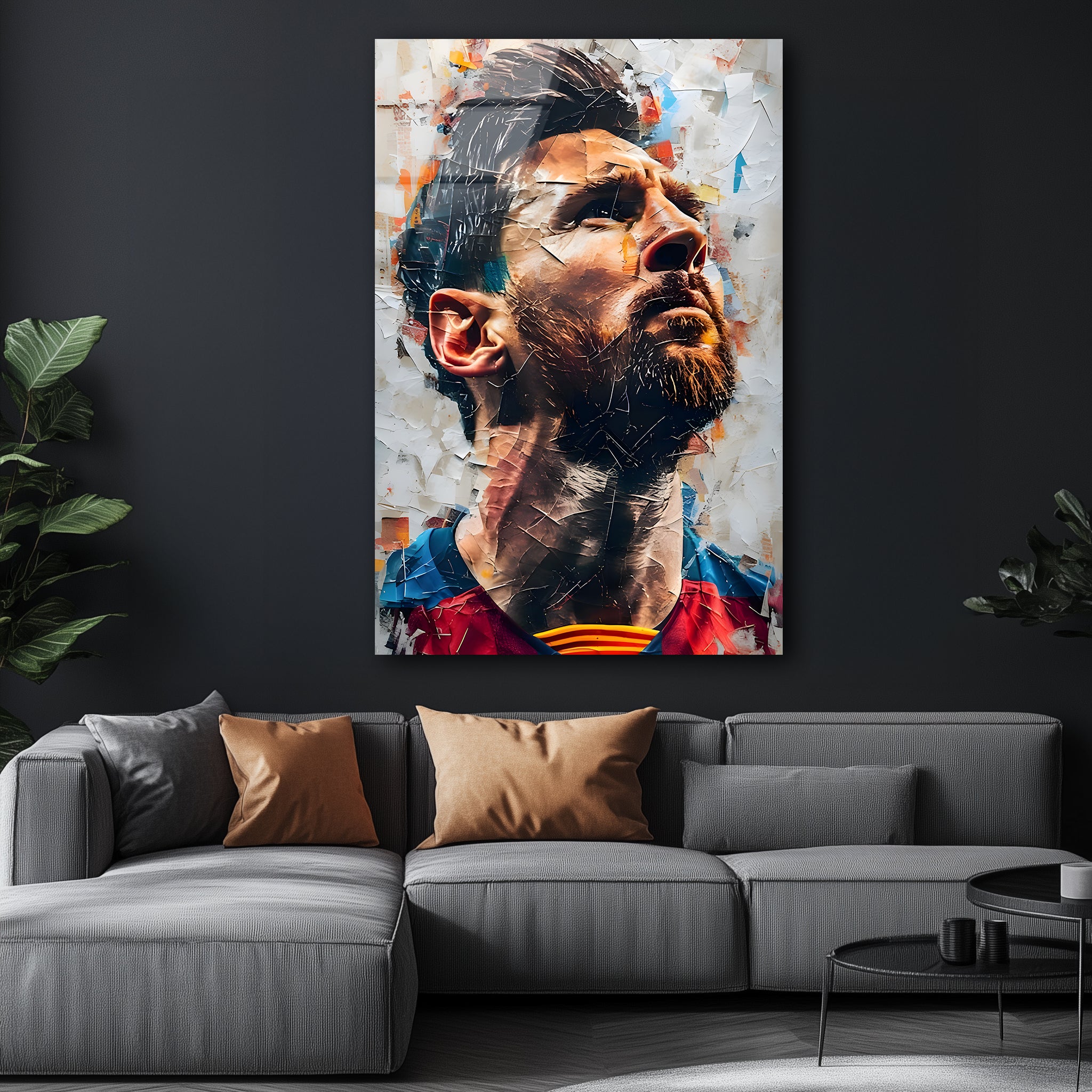 Colorful Messi | Premium HD Metal Wall Art