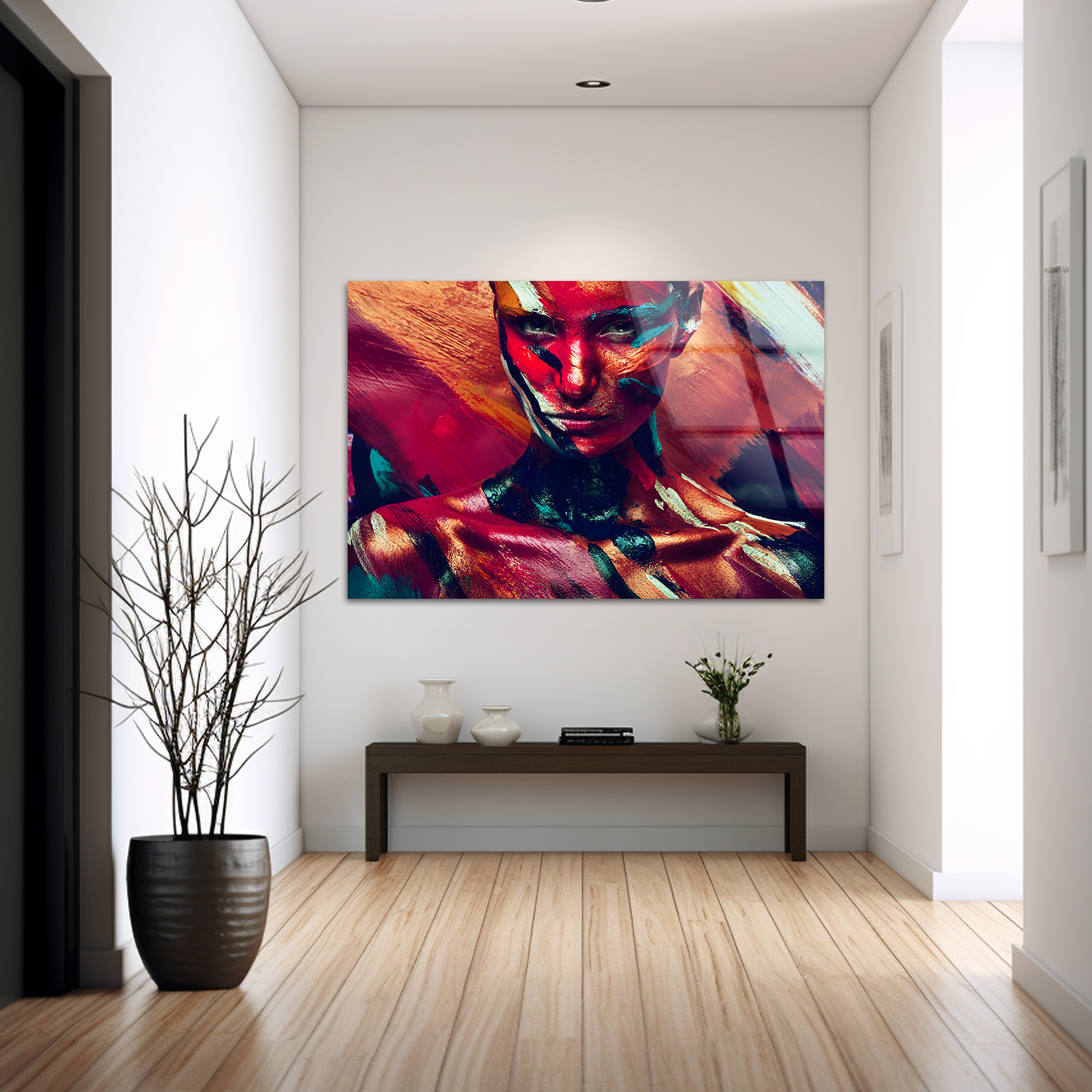 Vibrant Painted Beauty | Premium HD Metal Wall Art