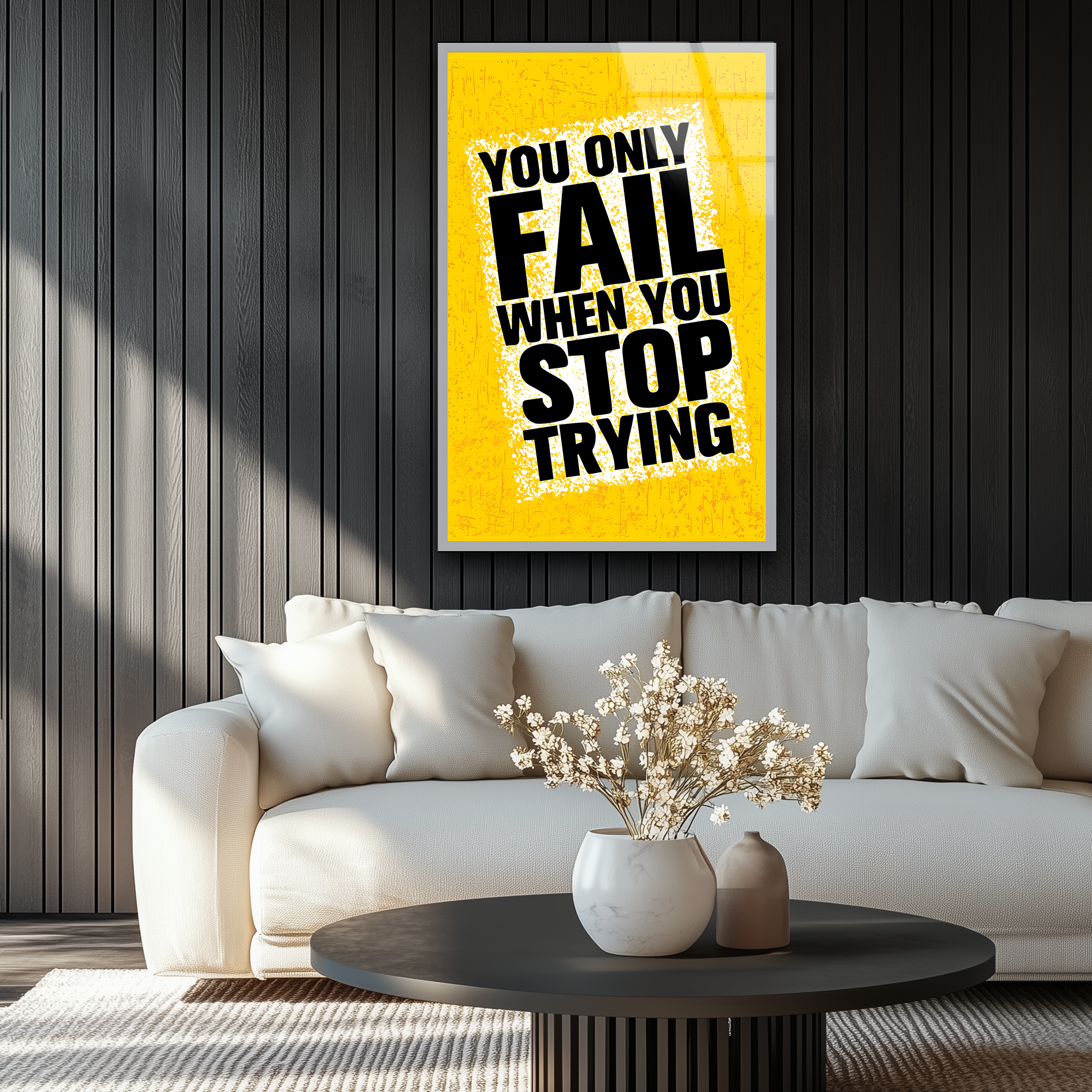 Never Stop Trying | Premium HD Metal Wall Art