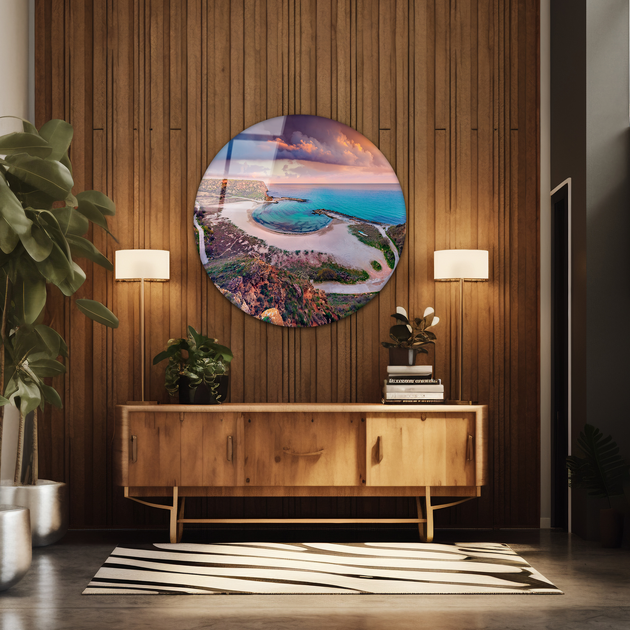 Beach Sunrise | Premium HD Round Wall Art