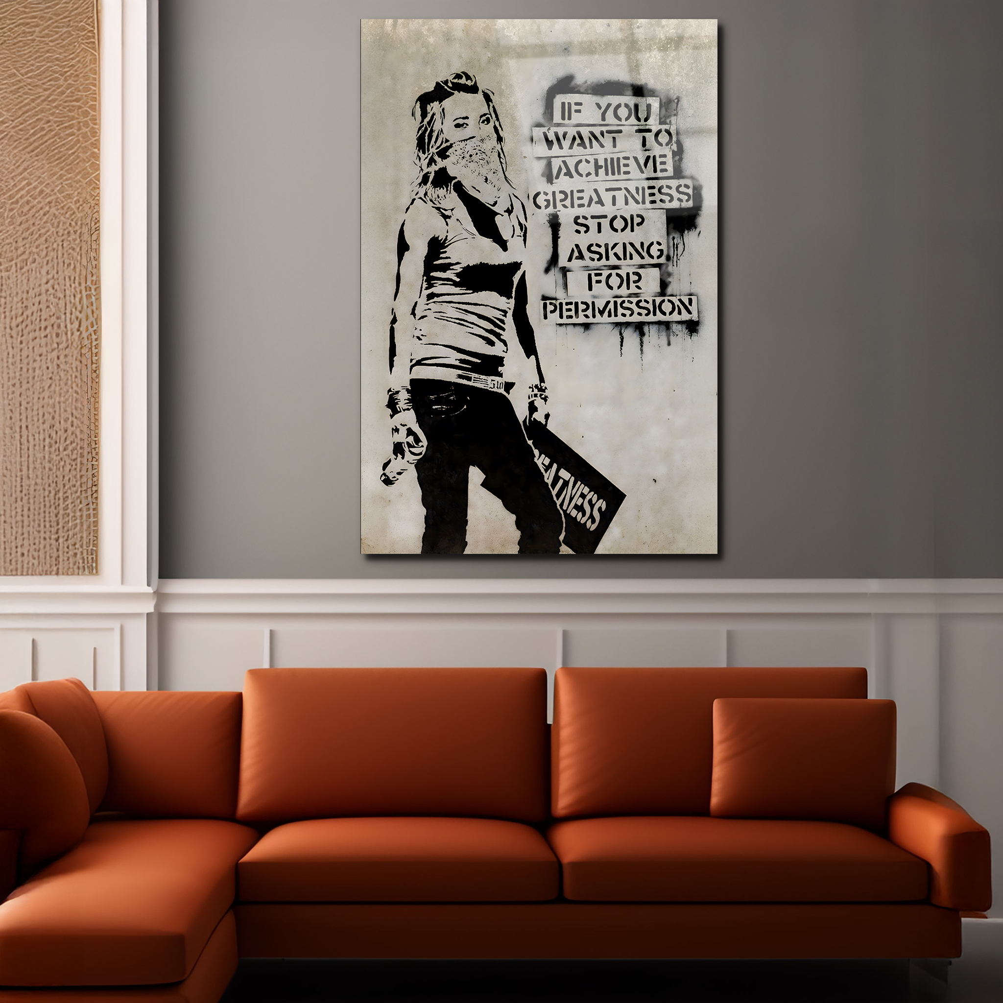 Banksy "Greatness" | Premium HD Metal Wall Art
