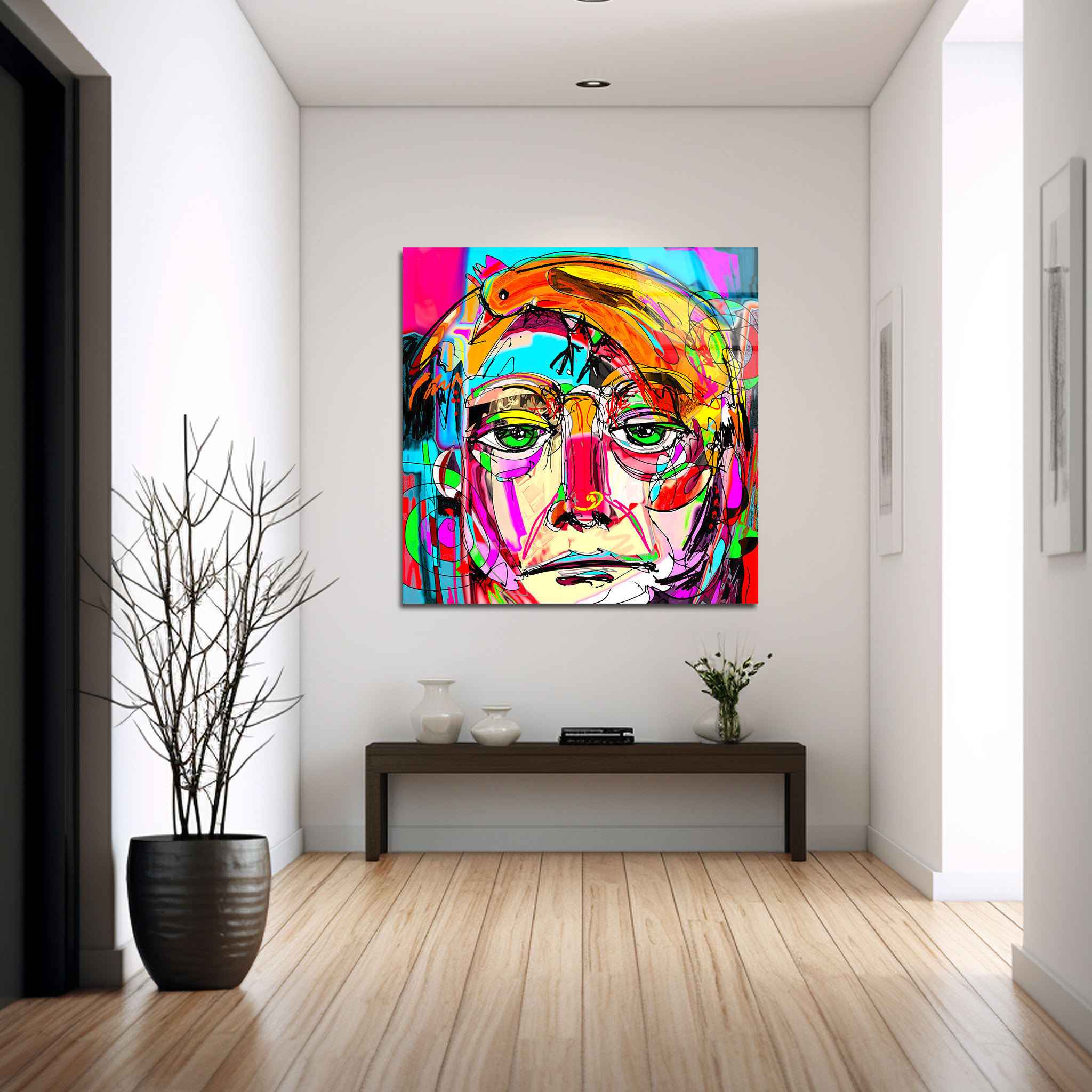 Vibrant Man Portrait | Premium HD Metal Wall Art