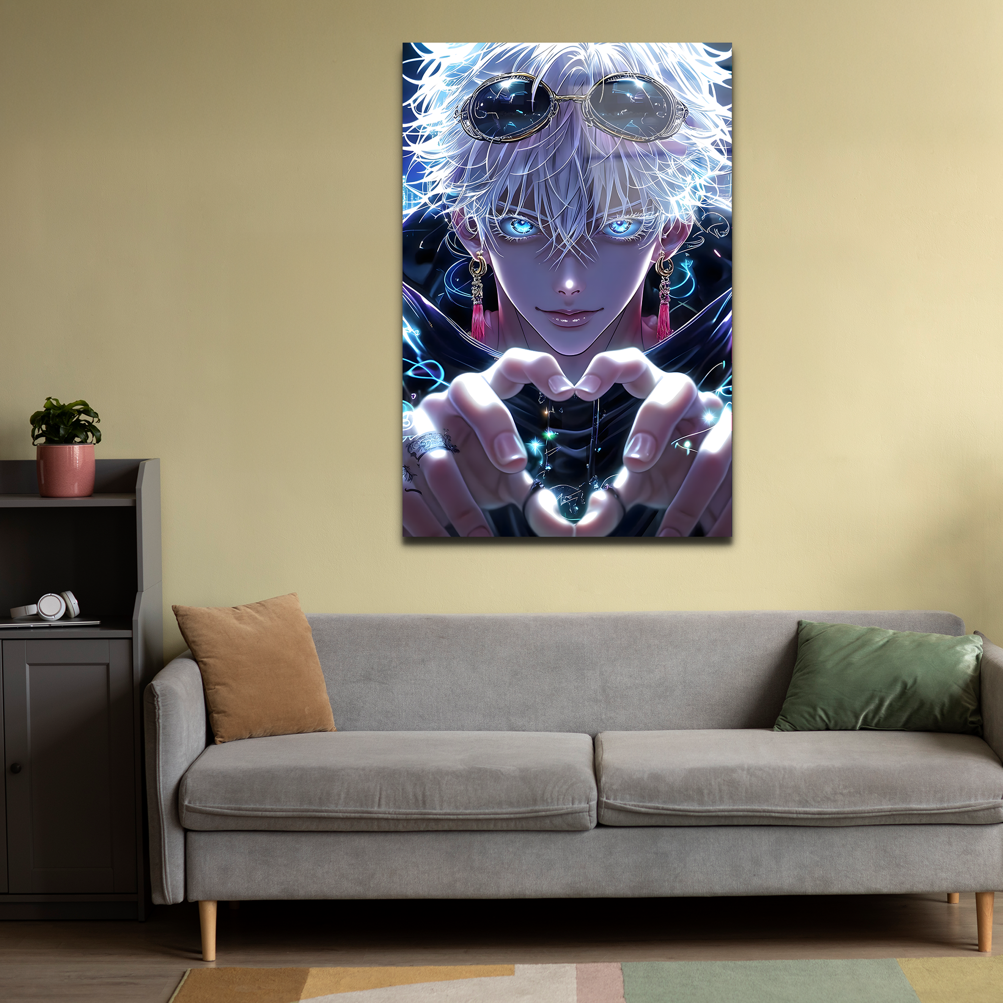 Gojo Satoru: Unstoppable Power | Premium HD Metal Wall Art