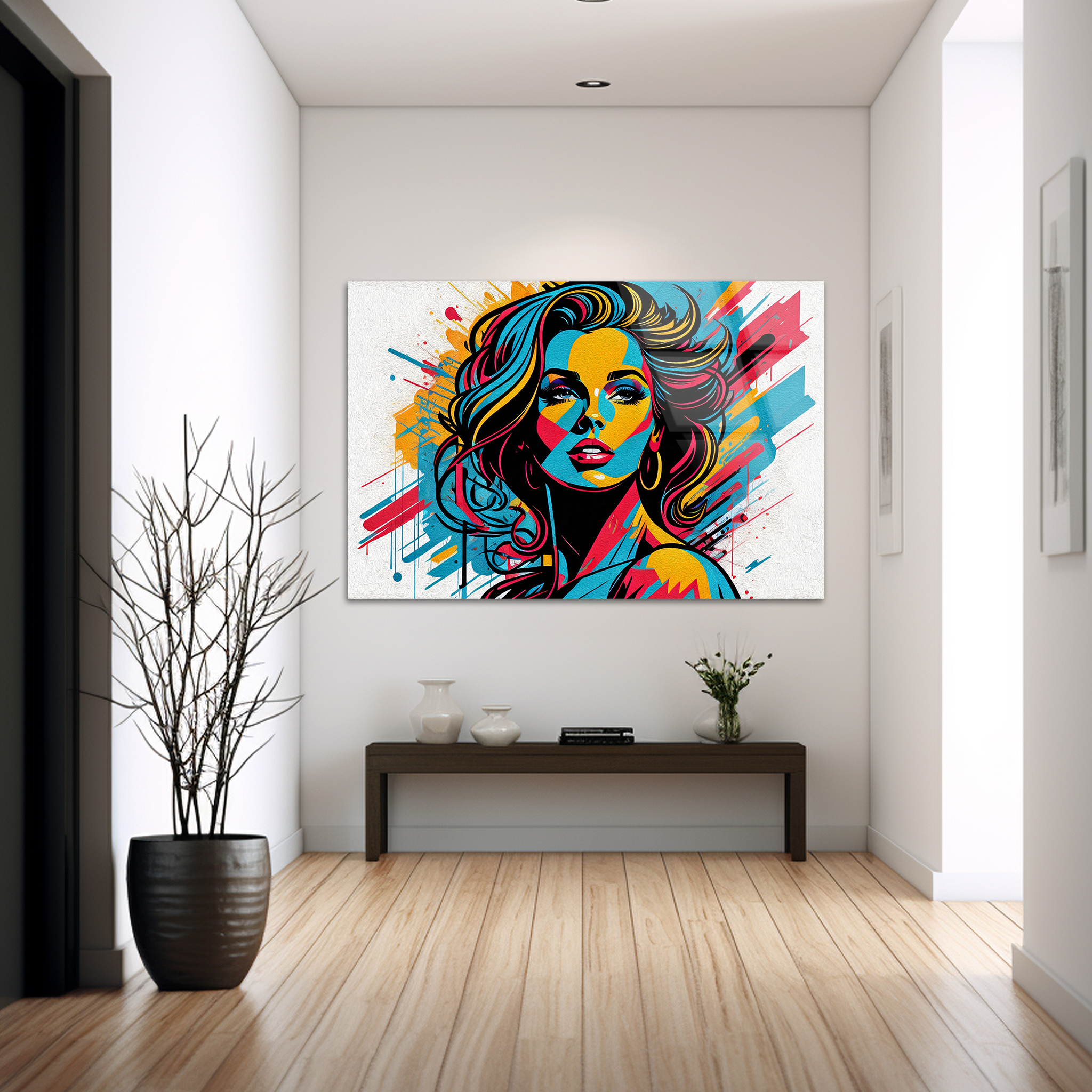 Urban Chic Portrait | Premium HD Metal Wall Art