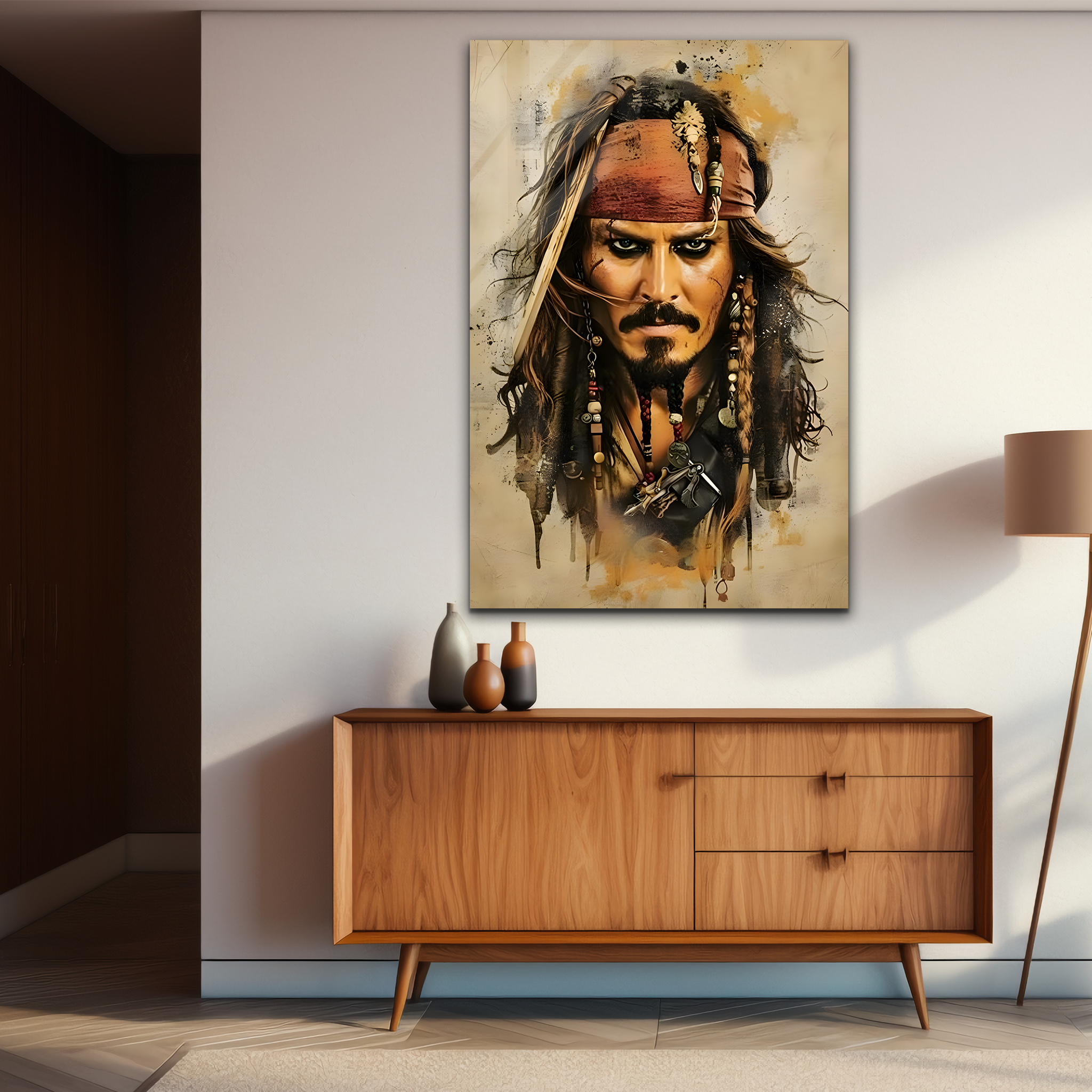 Captain Jack Sparrow | Premium HD Metal Wall Art