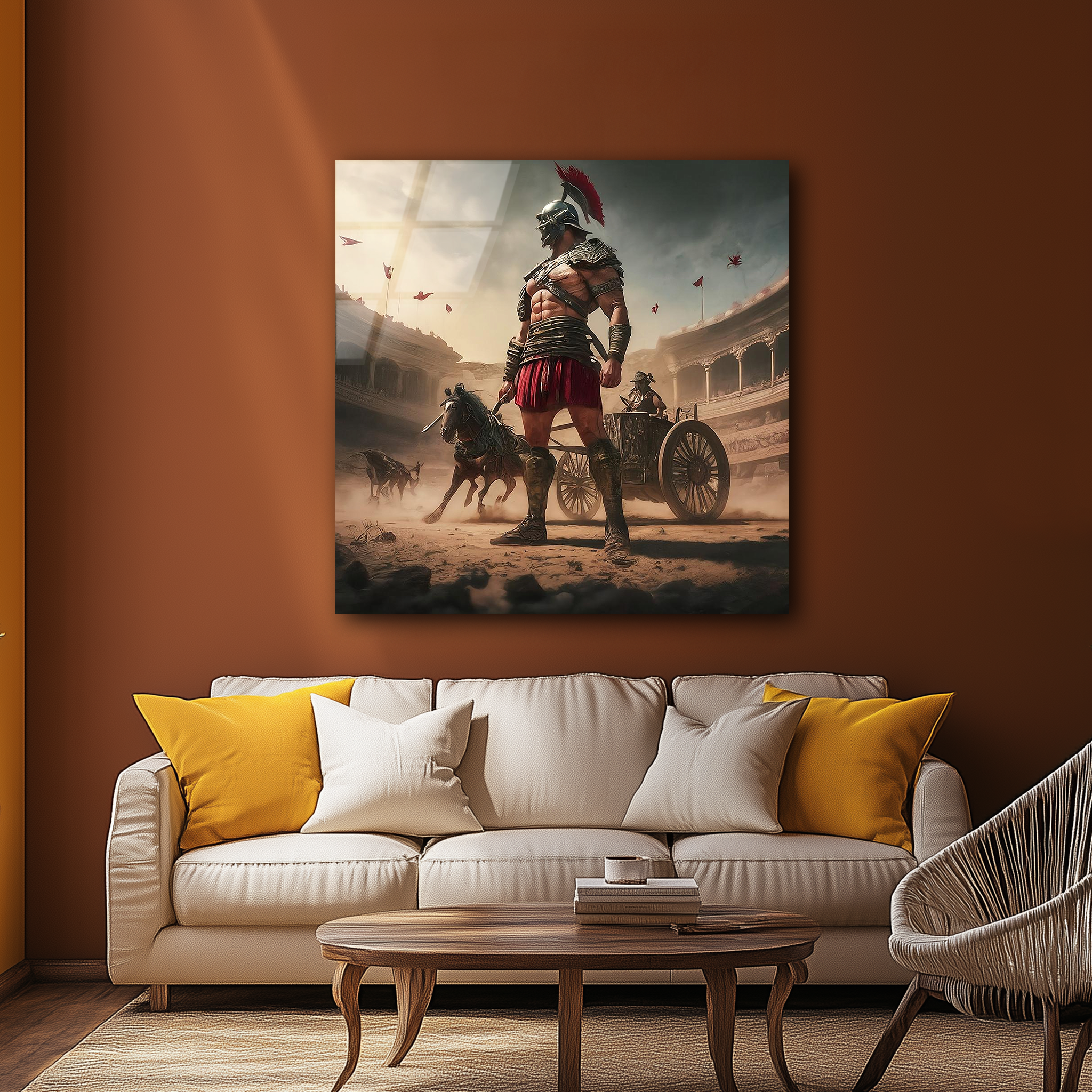 Gladiator Arena Duel | Premium HD Metal Wall Art