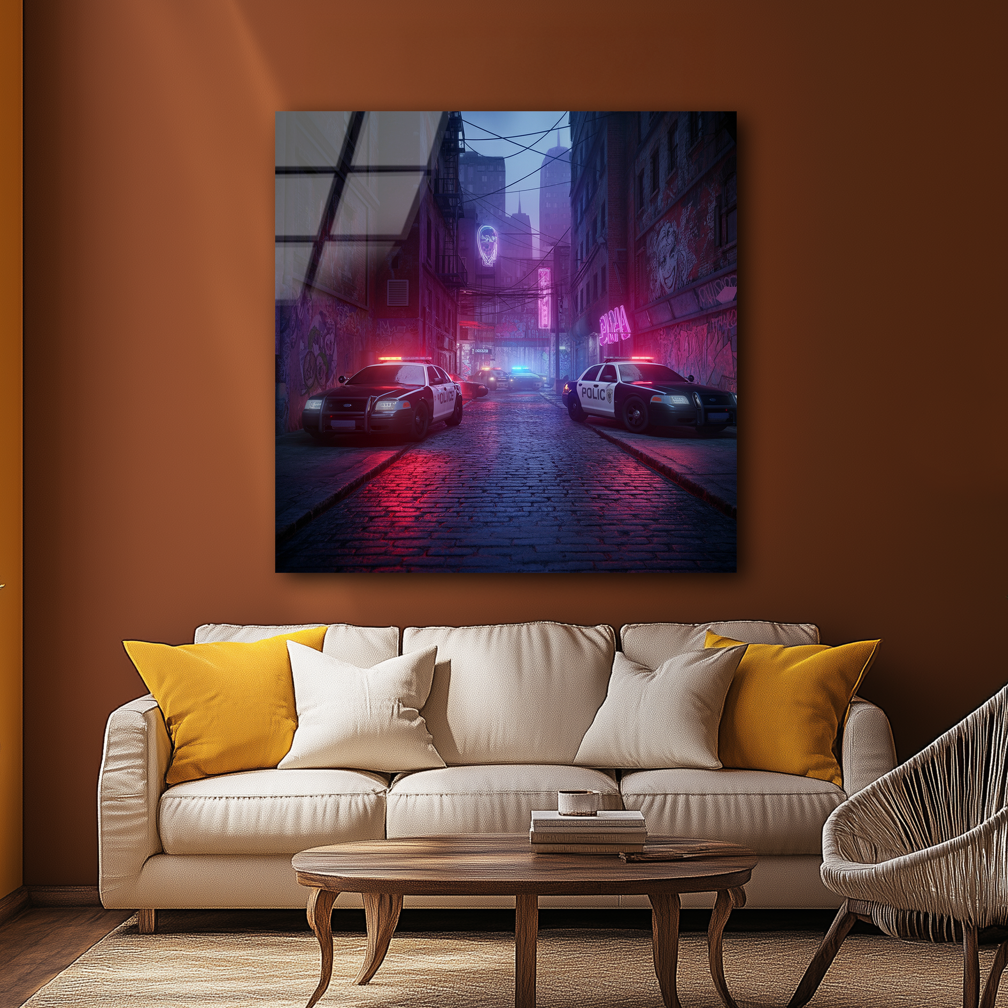 Dark Alleyway | Premium HD Metal Wall Art