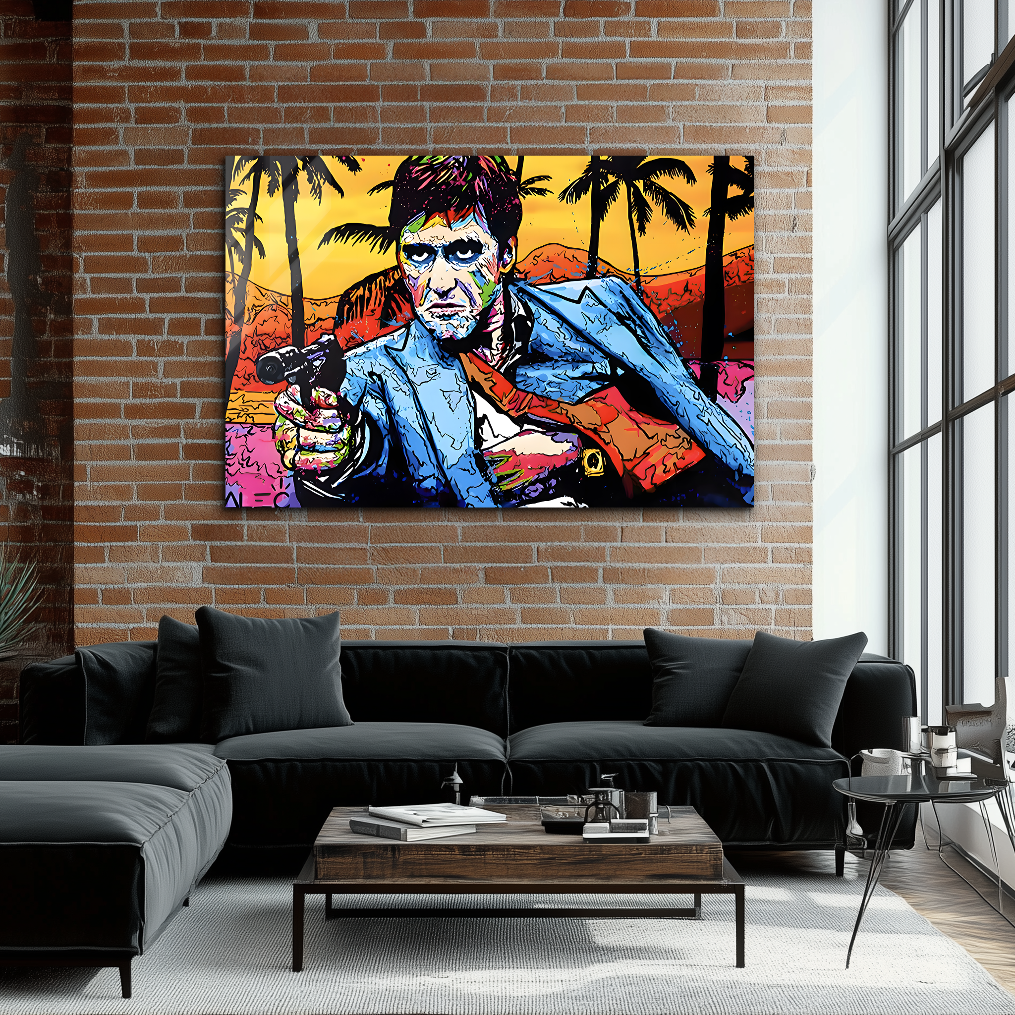 Tony Montana Graffiti Art | Premium HD Metal Wall Art - DezignArt