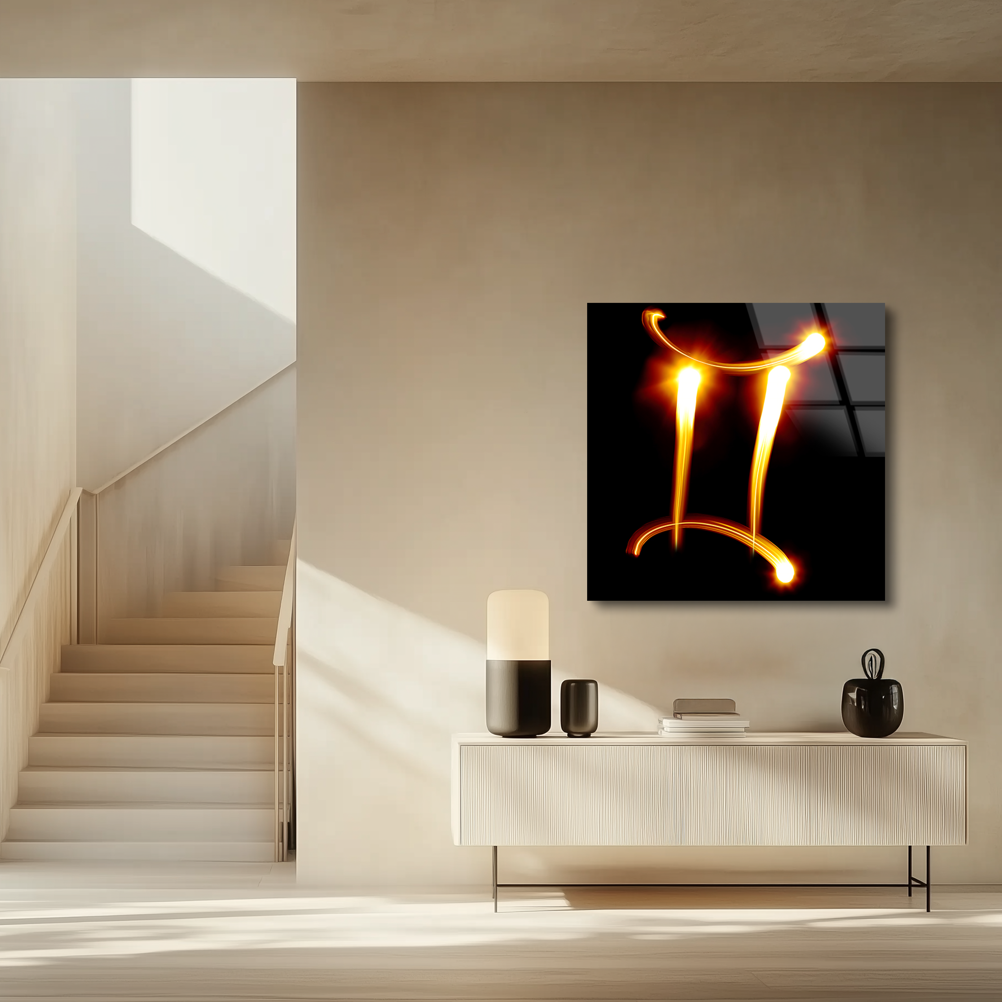 Gemini Zodiac Symbol | Premium HD Metal Wall Art