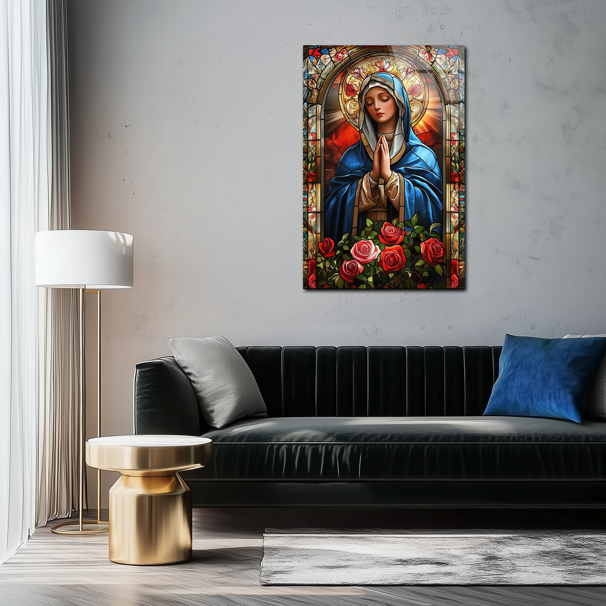 Sacred Heart of Mary | Premium HD Metal Wall Art