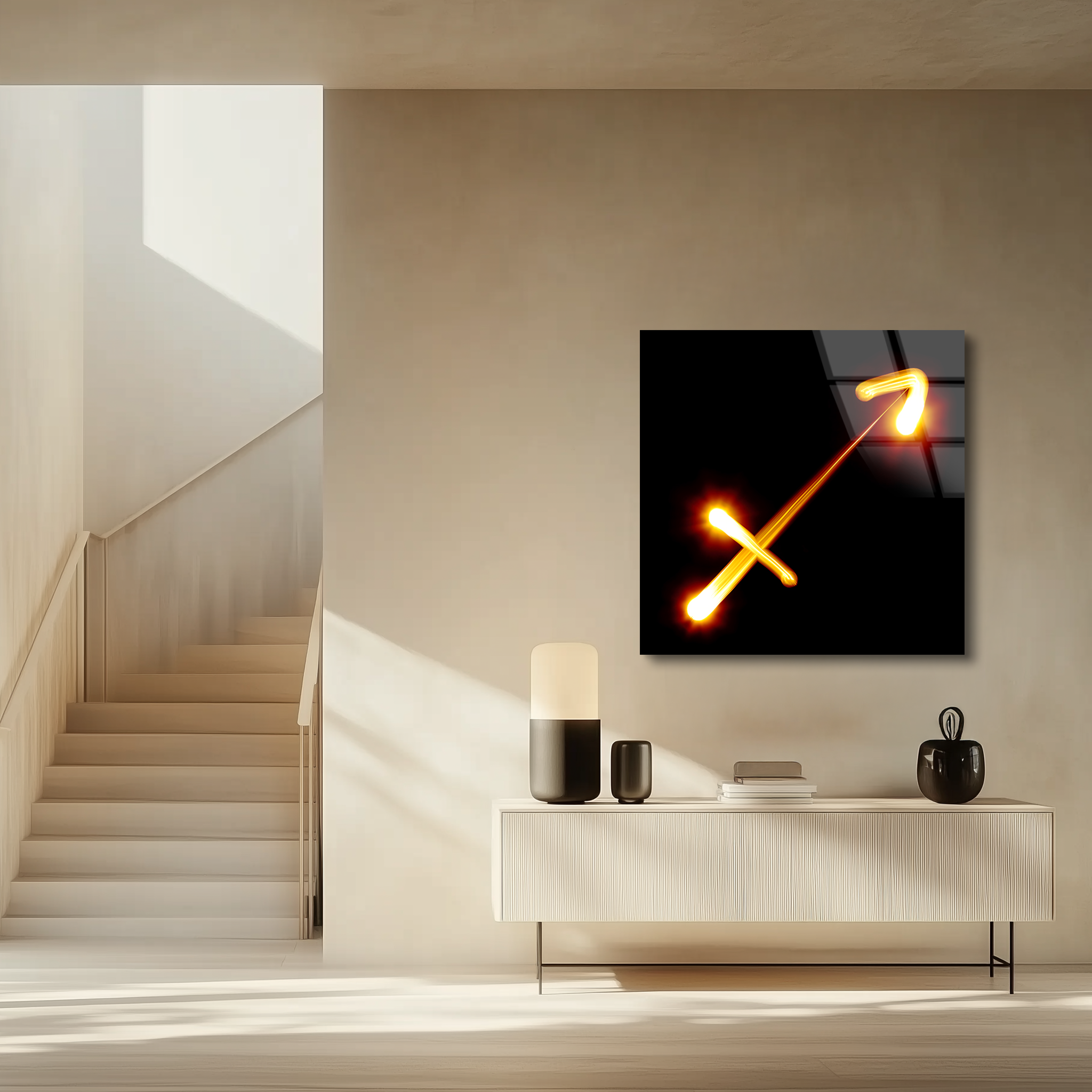 Sagittarius Zodiac Symbol | Premium HD Metal Wall Art